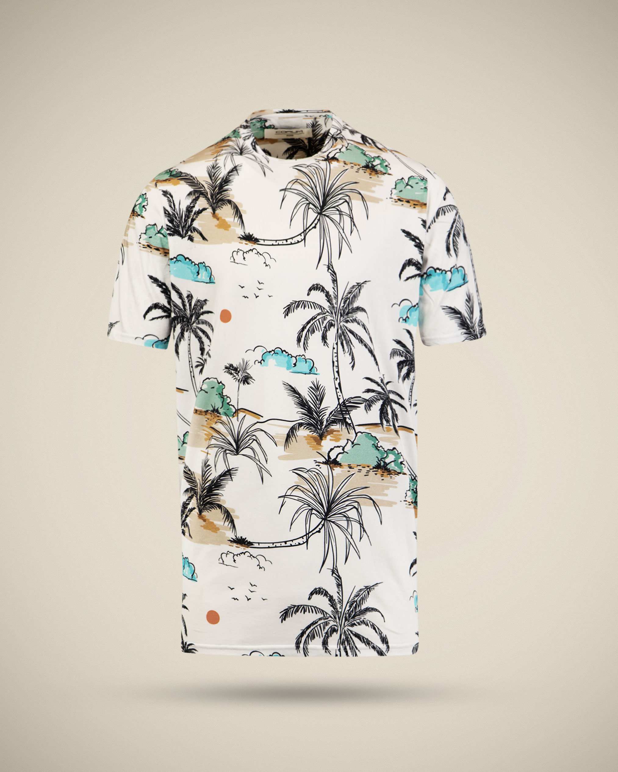 تی شرت طرح دار مردانه 2210607 کروم