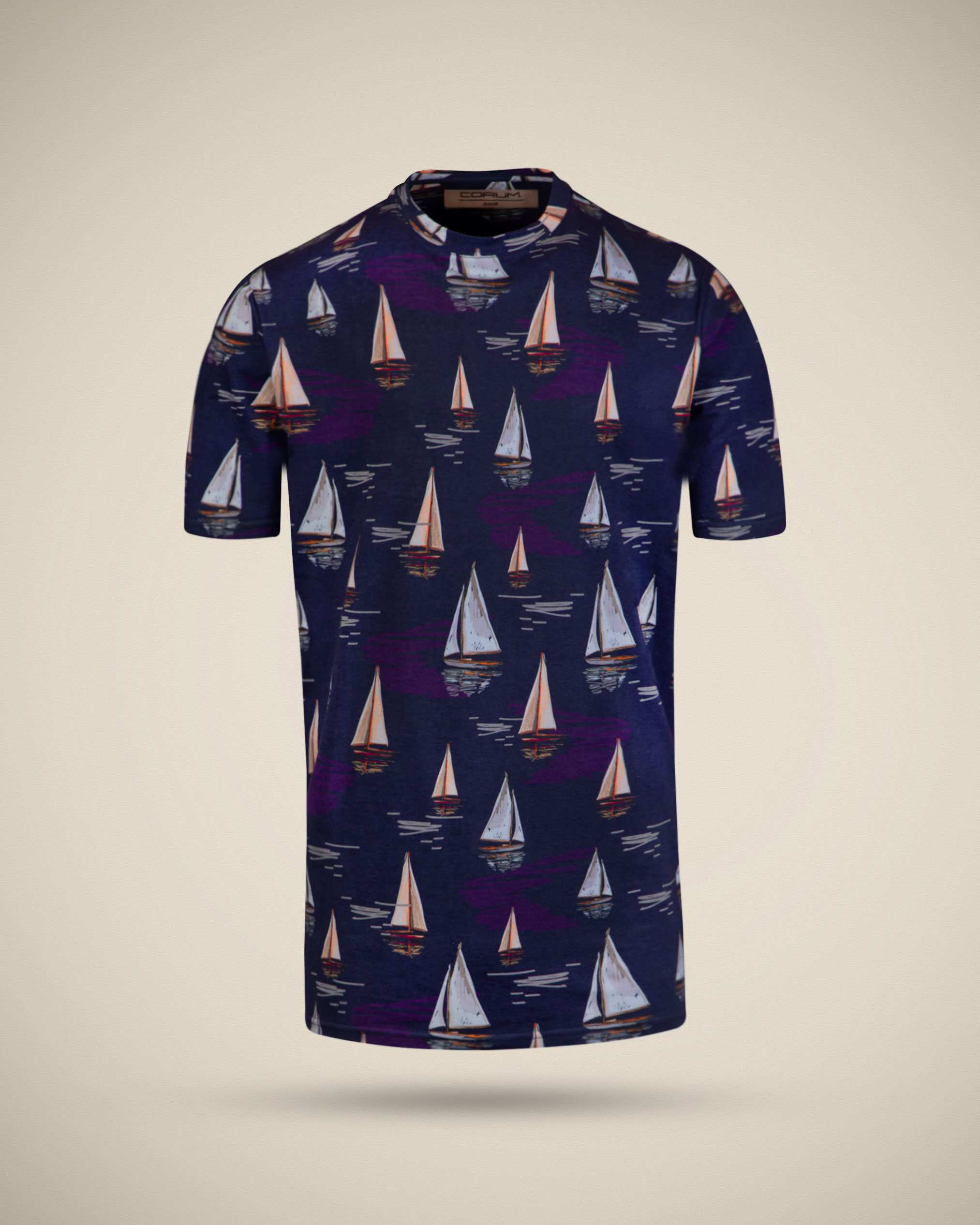 تی شرت طرح دار مردانه 2210607 کروم