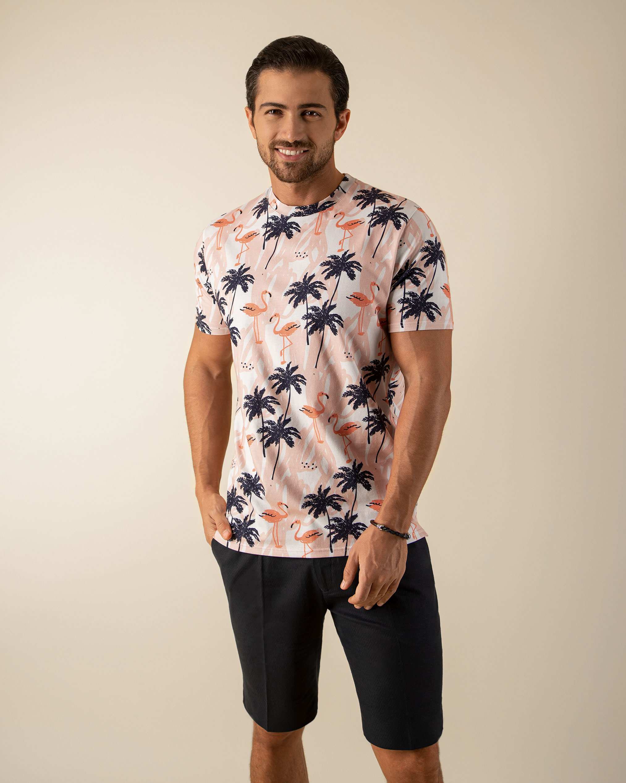 تی شرت طرح دار مردانه 2210611 کروم