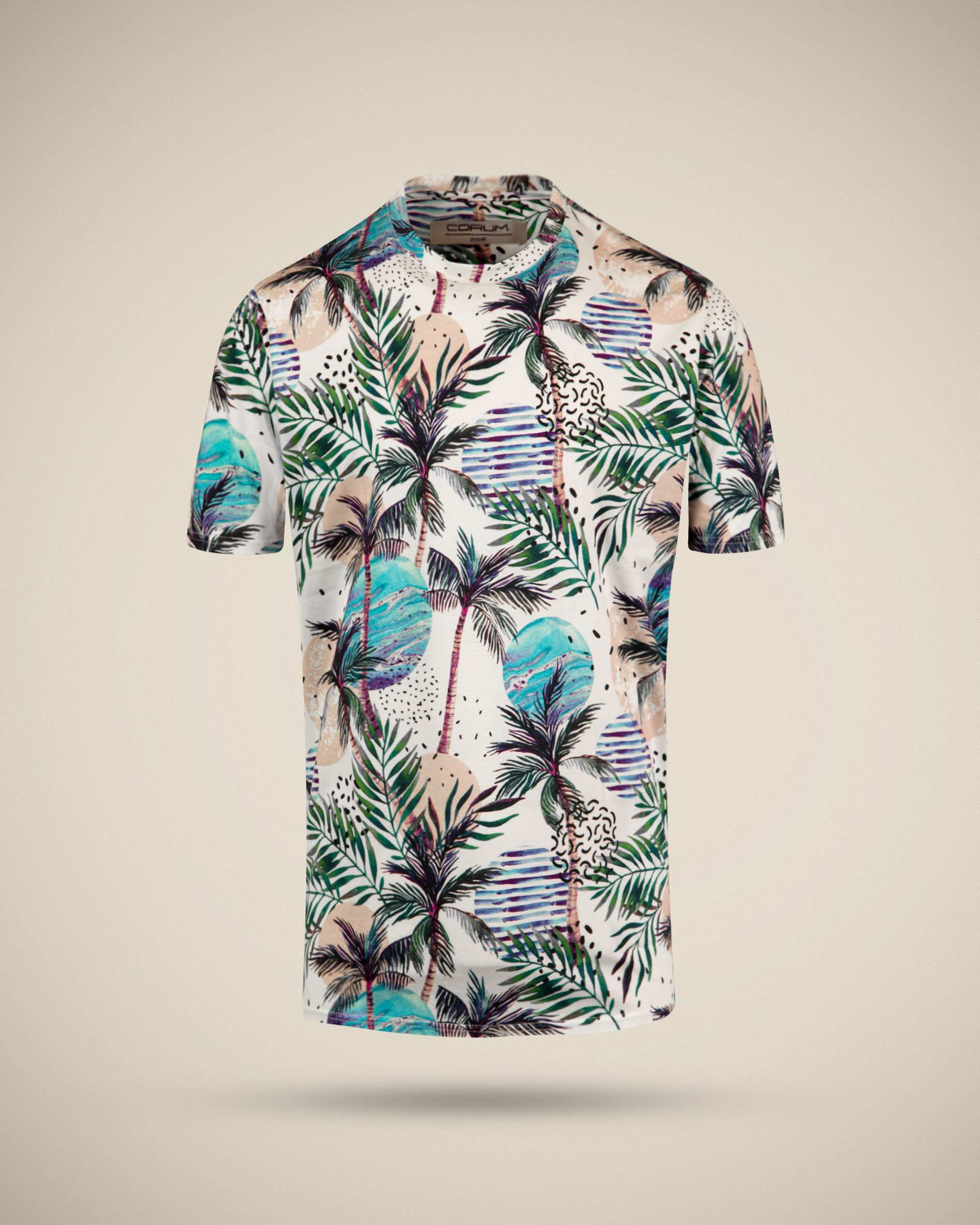 تی شرت طرح دار مردانه 2210612 کروم