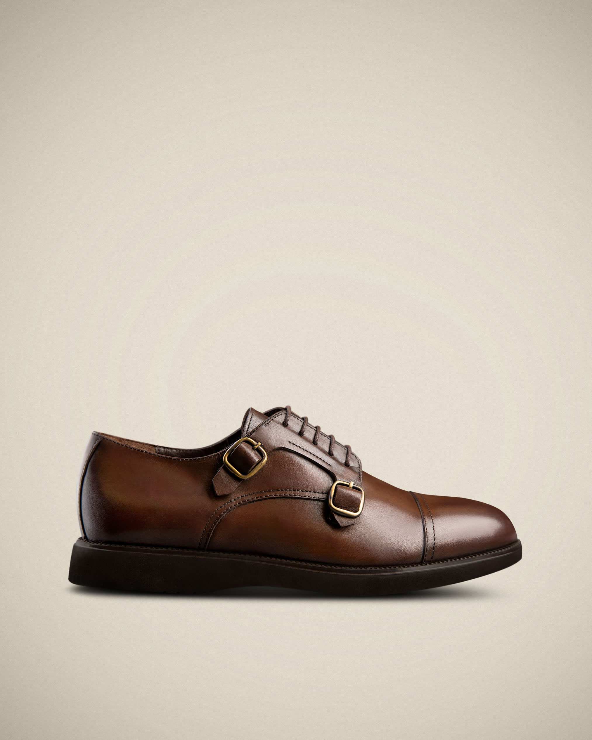 کفش چرم Monk Strap کروم