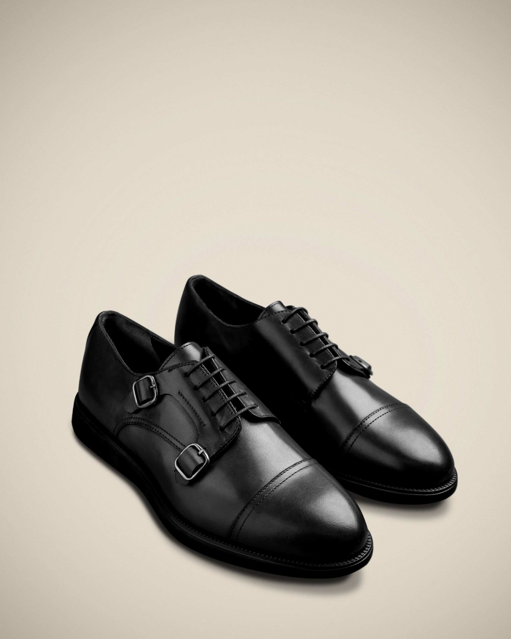 کفش چرم Monk Strap کروم
