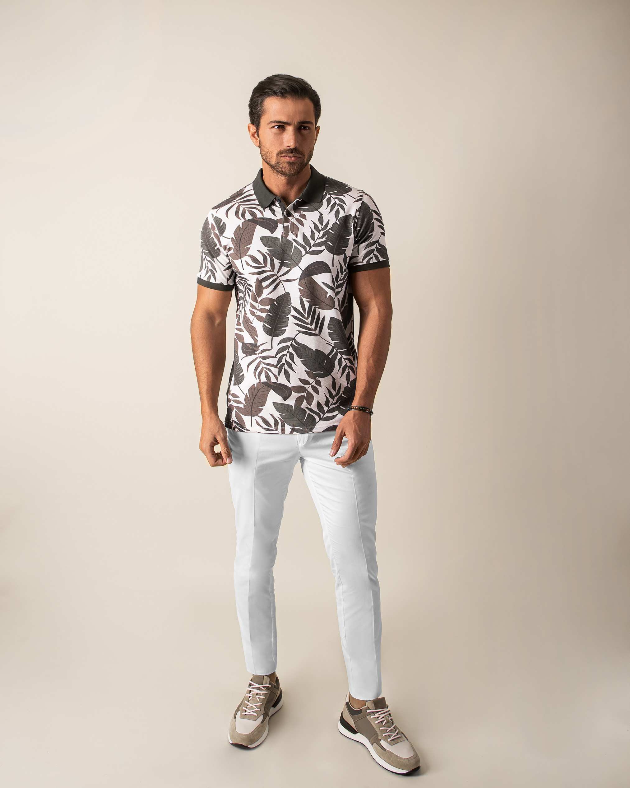 پولوشرت طرح دار 2212301 کروم