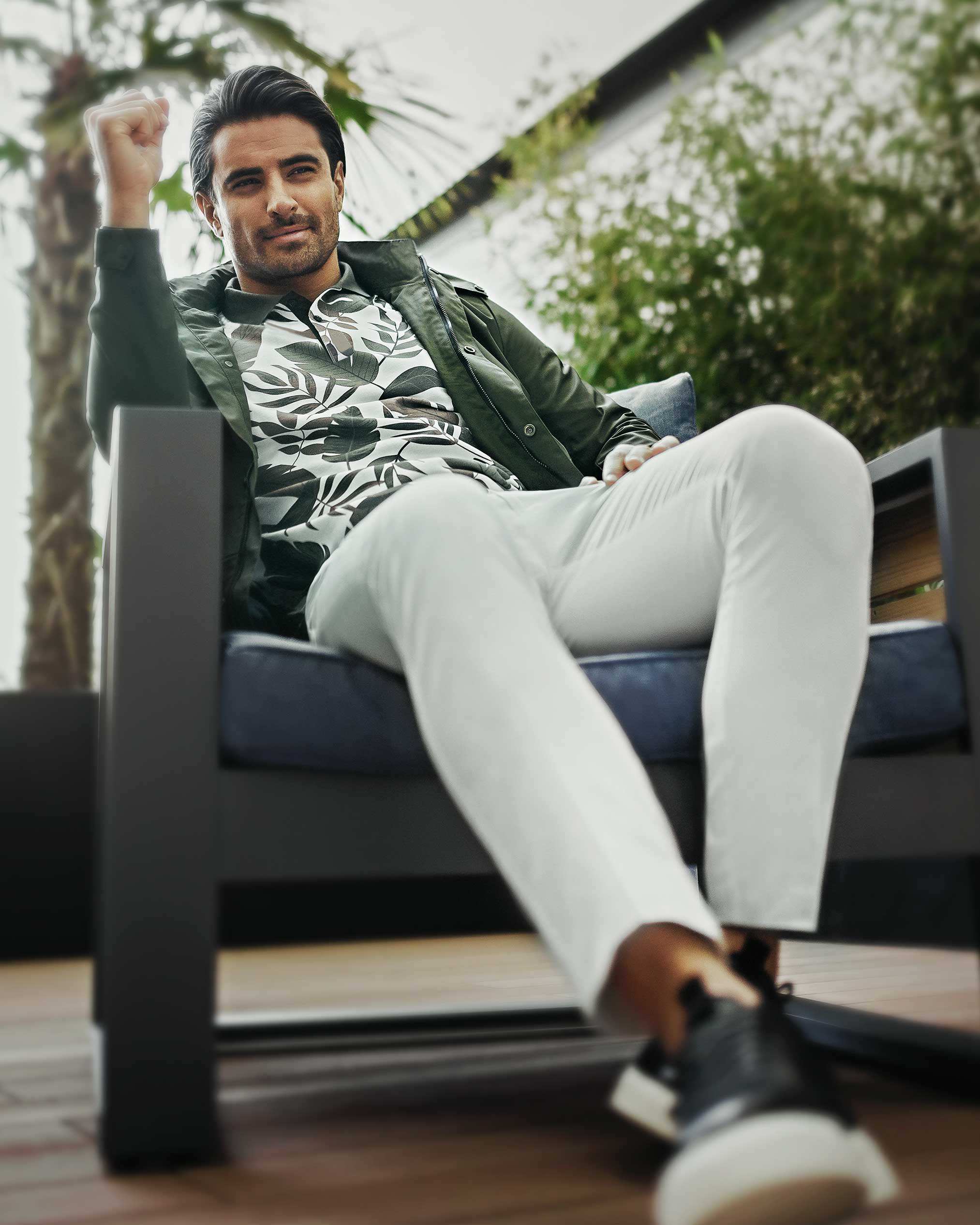 پولوشرت طرح دار 2212301 کروم