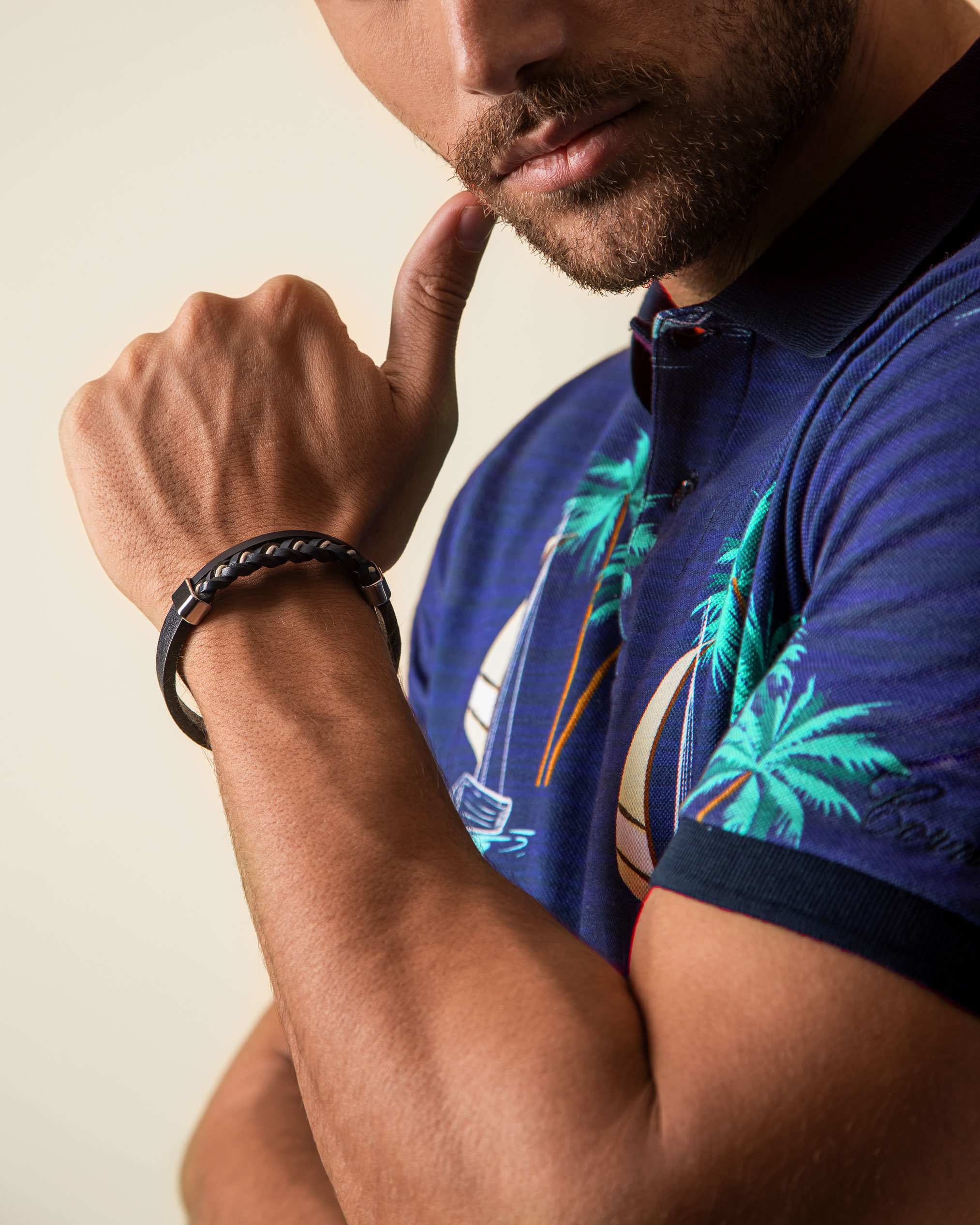 پولوشرت طرح دار 2212301 کروم