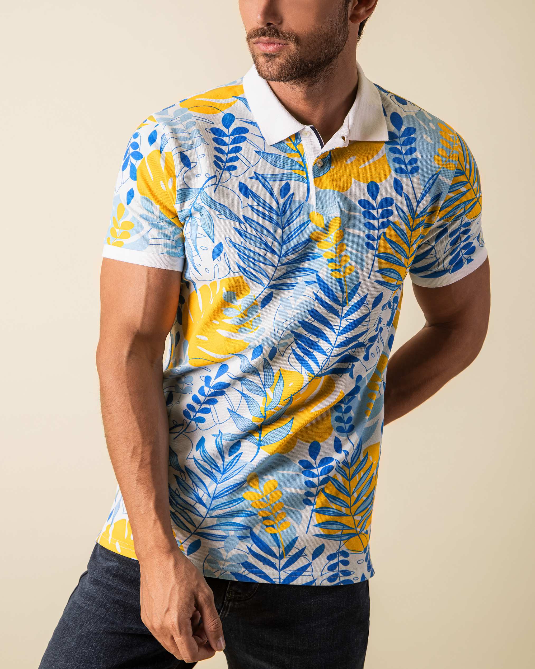 پولوشرت طرح دار 2212301 کروم