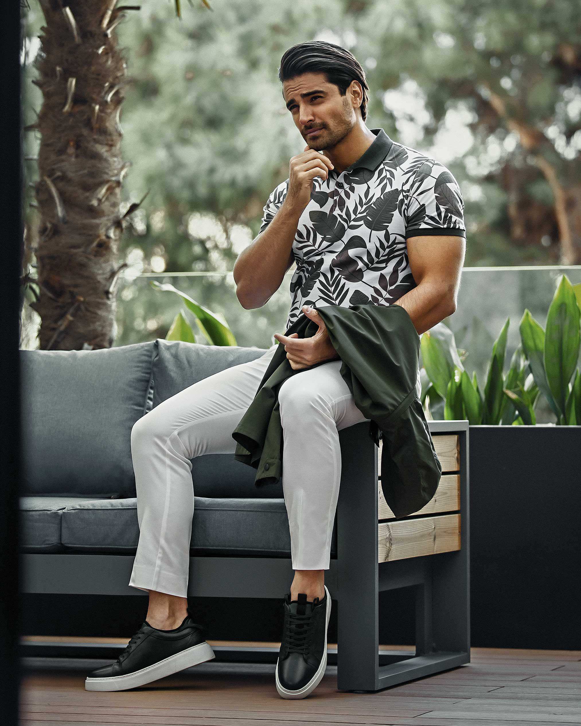 پولوشرت طرح دار 2212301 کروم