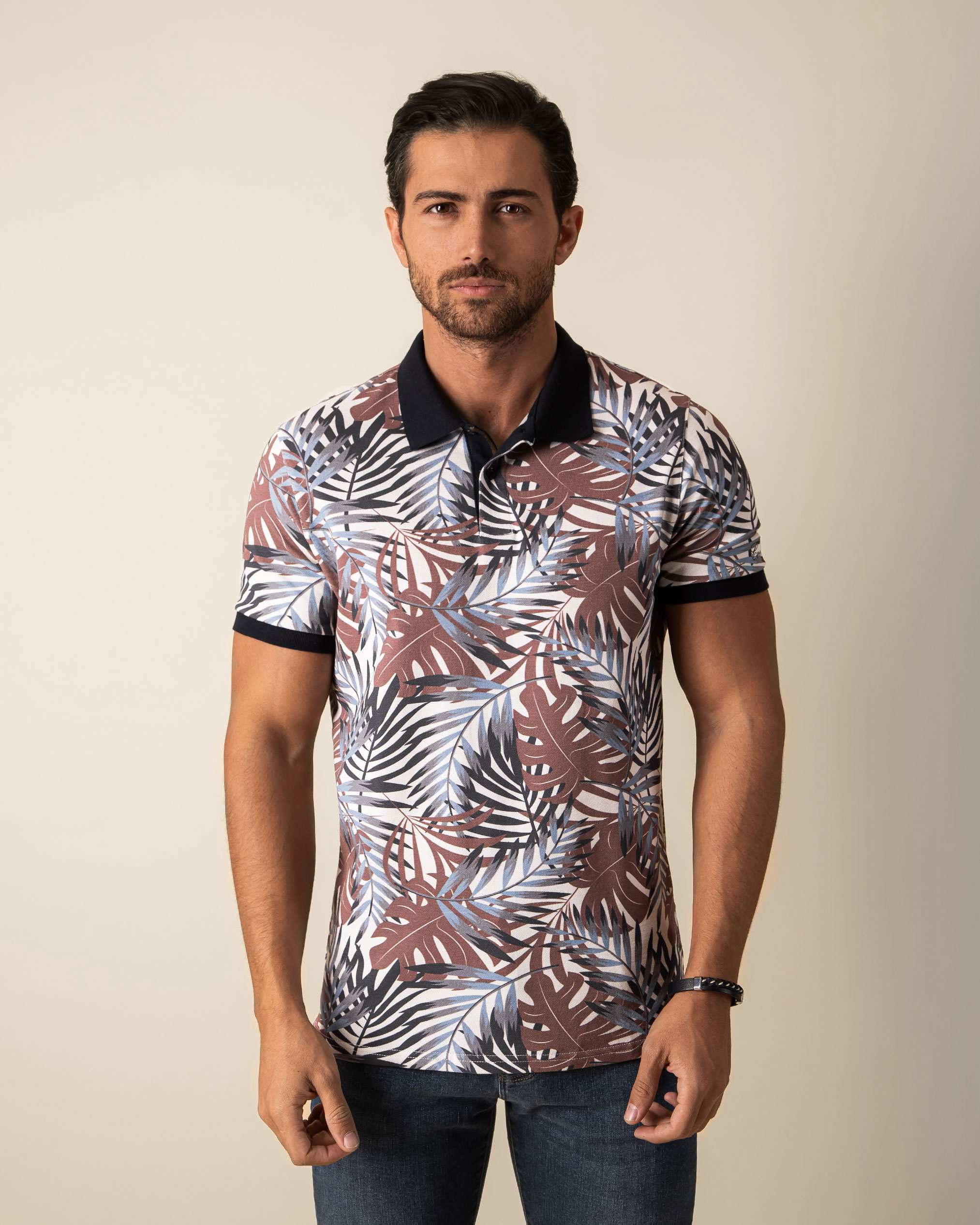 پولوشرت طرح دار 2212302 کروم