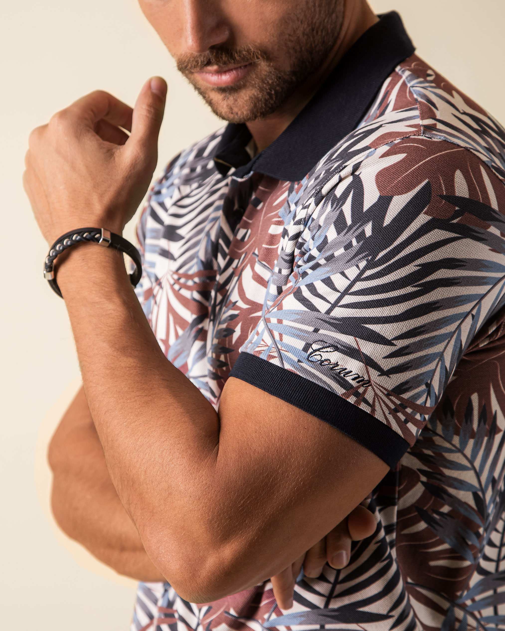 پولوشرت طرح دار 2212302 کروم