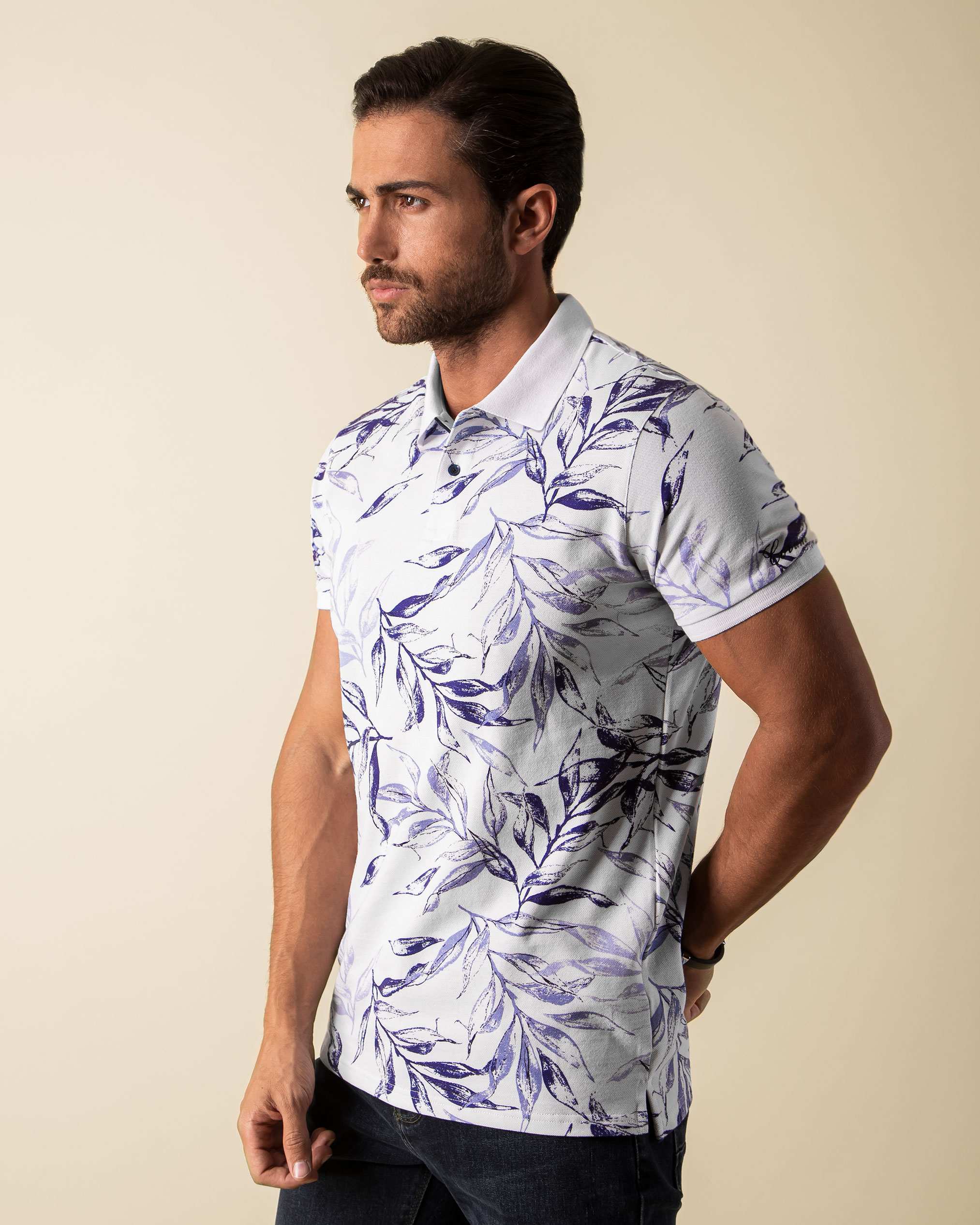 پولوشرت طرح دار 2212302 کروم