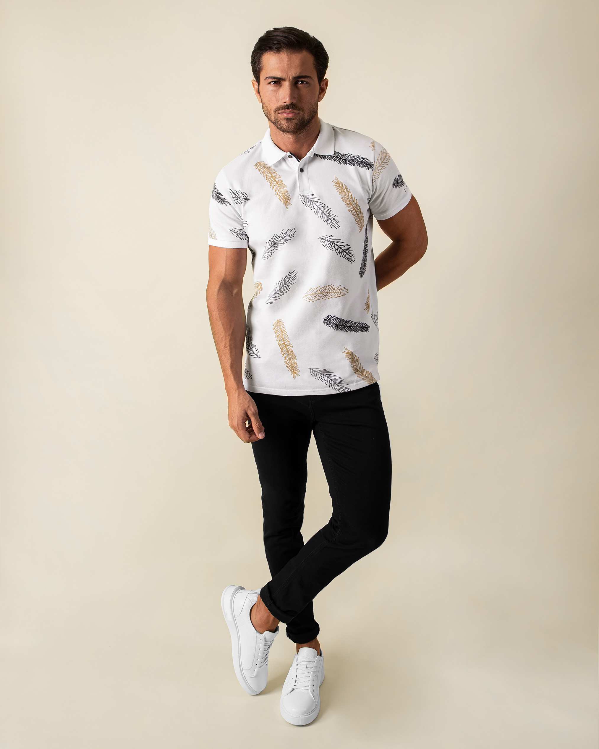 پولوشرت طرح دار 2212303 کروم