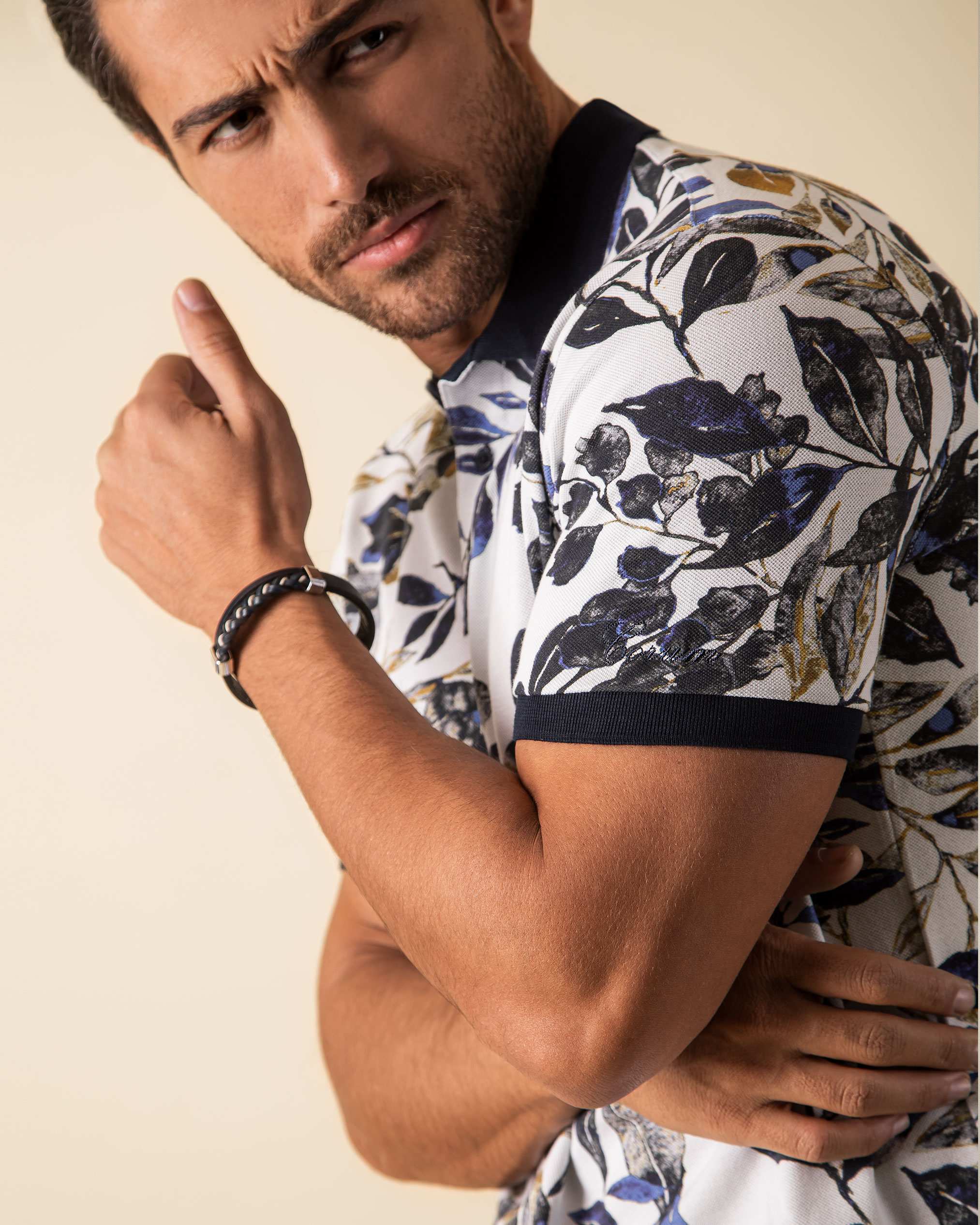 پولوشرت طرح دار 2212303 کروم