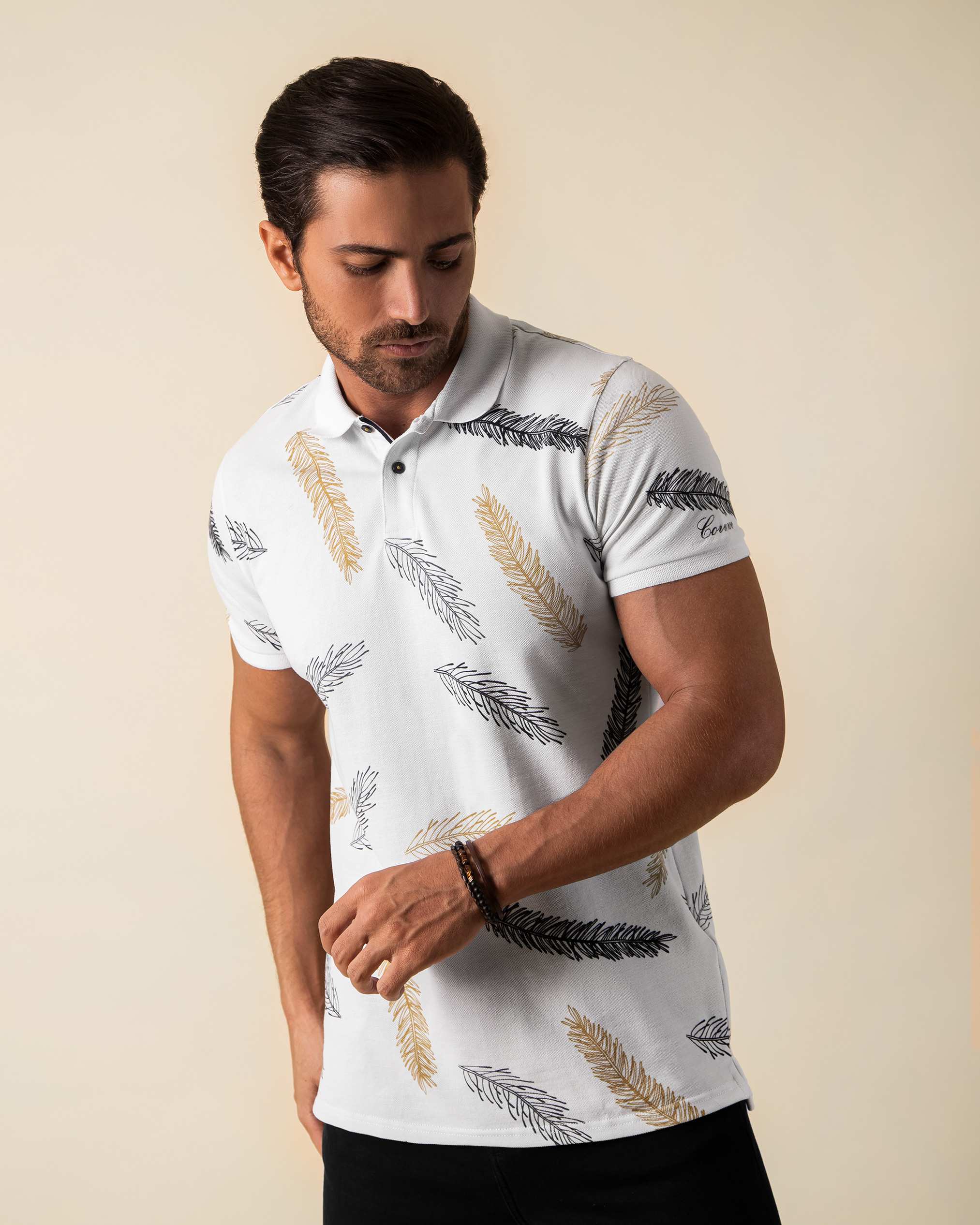 پولوشرت طرح دار 2212303 کروم