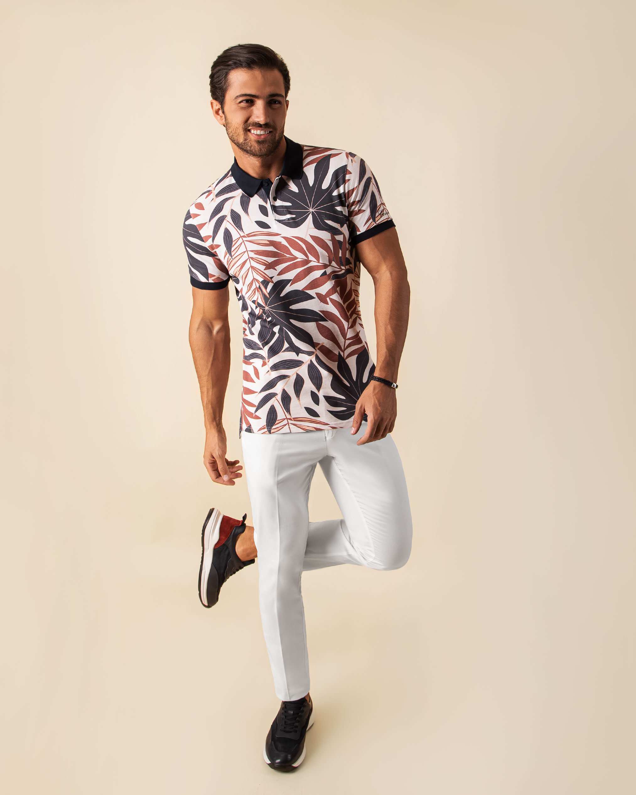 پولوشرت طرح دار 2212305 کروم