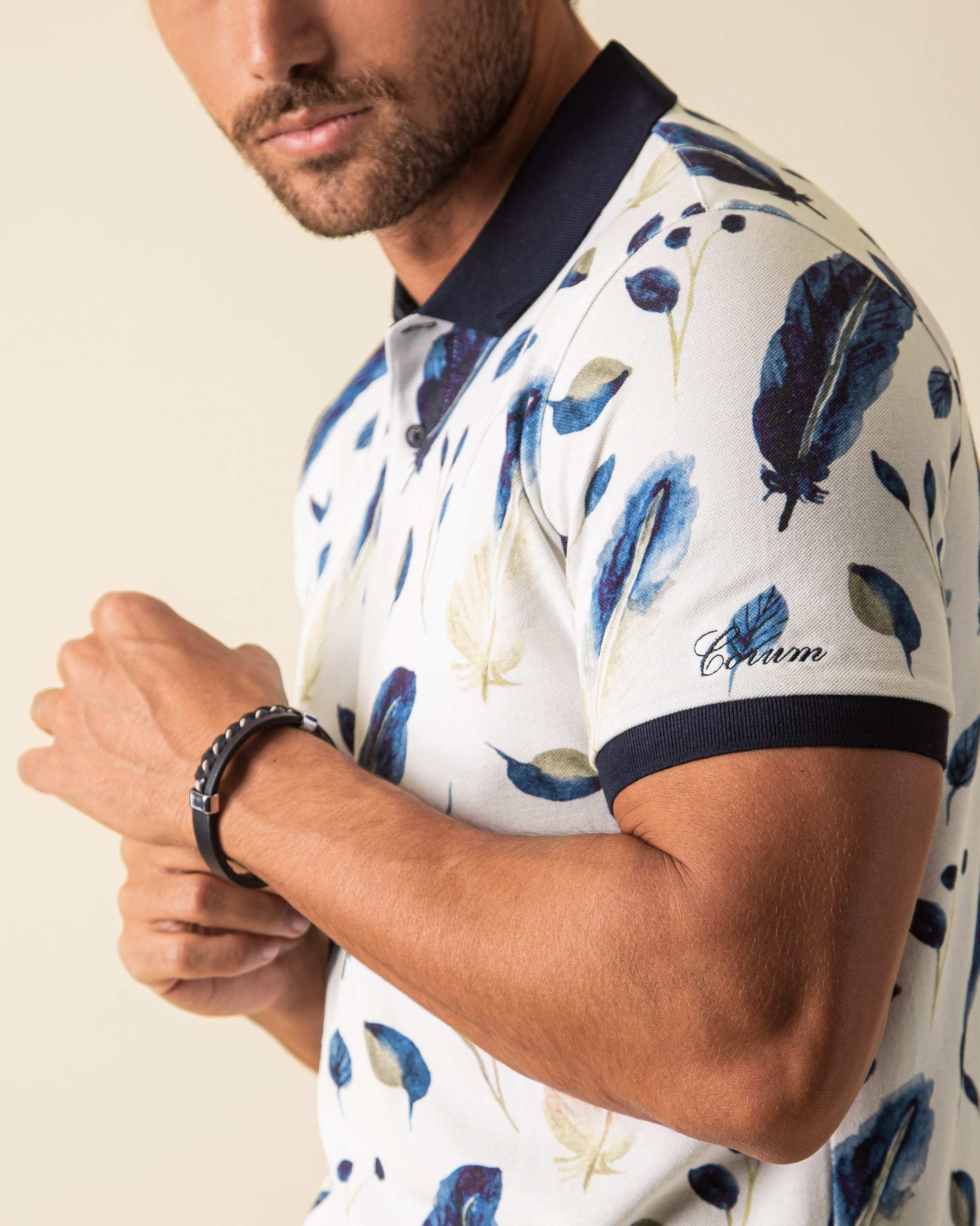 پولوشرت طرح دار 2212306 کروم