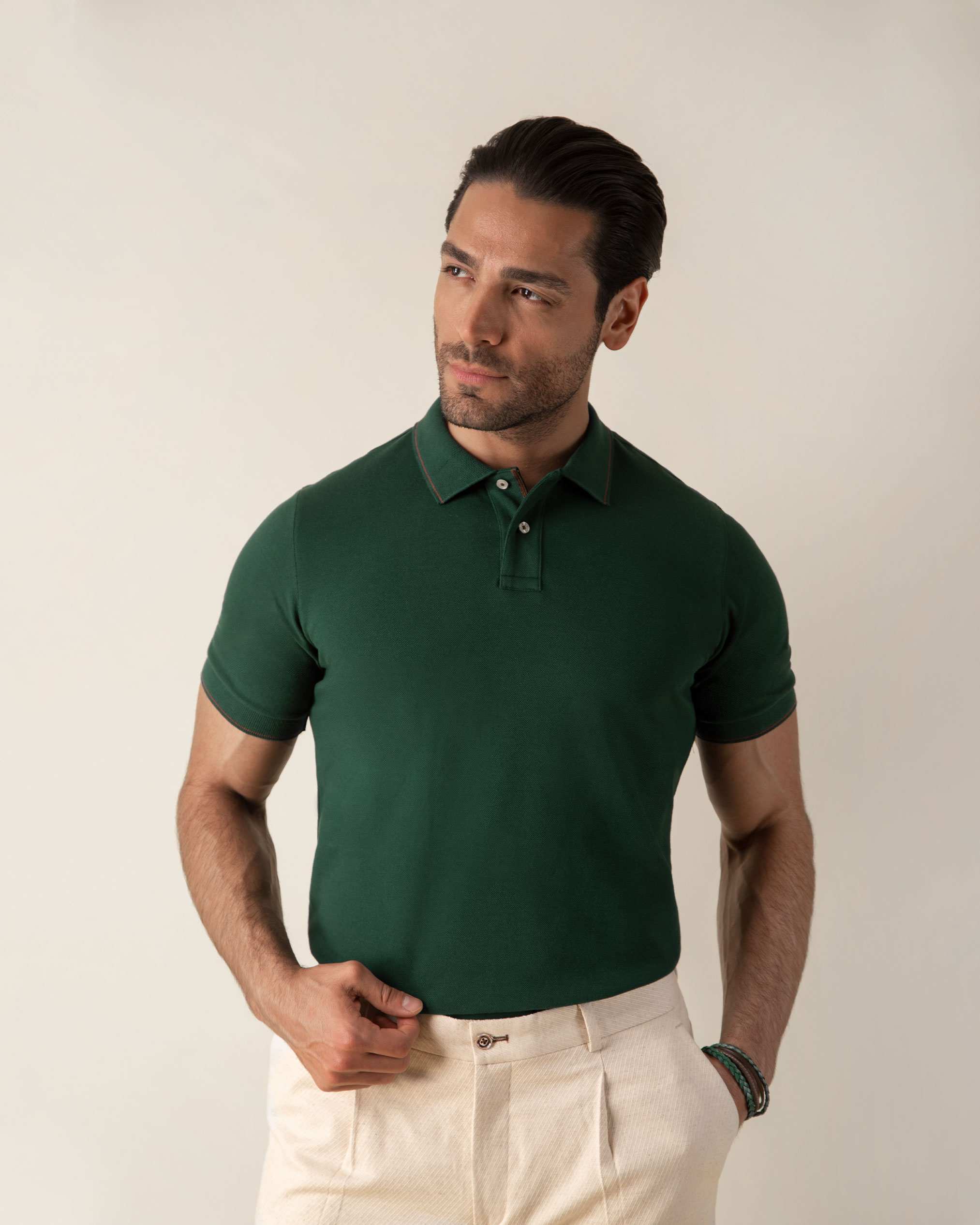 پولوشرت یقه کشبافت 2212310 کروم