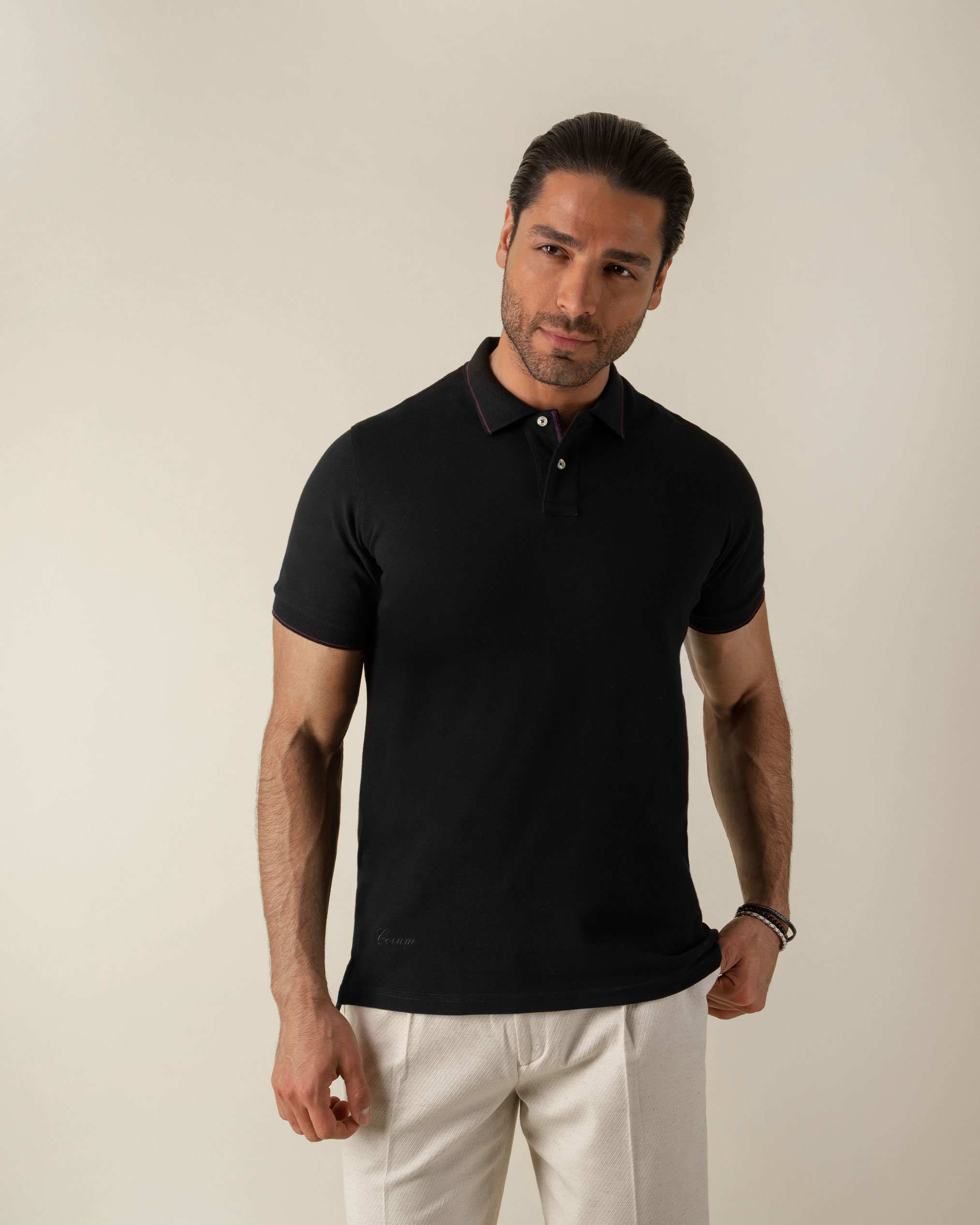 پولوشرت یقه کشبافت 2212310 کروم