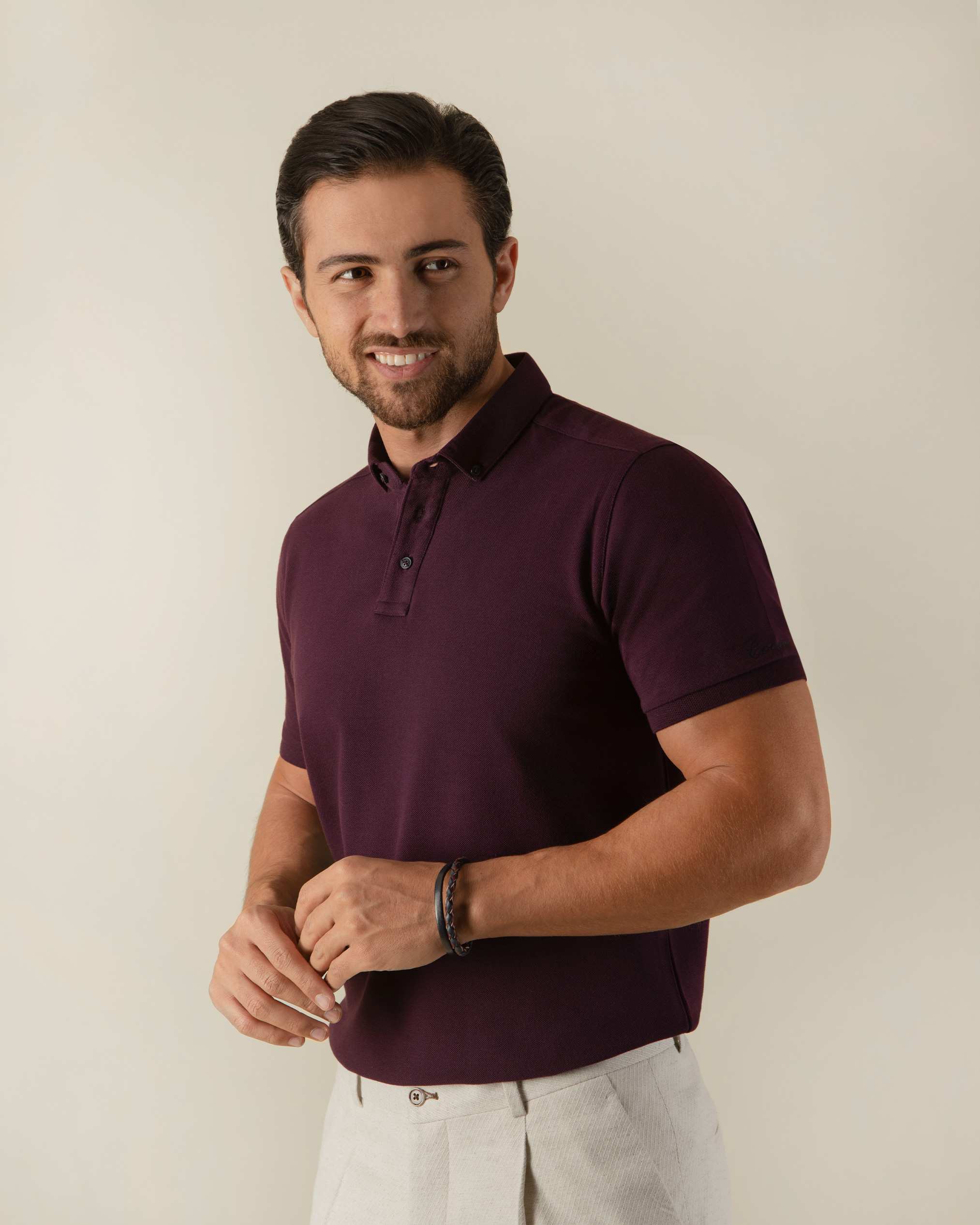 پولوشرت یقه دکمه دار 2212312 کروم