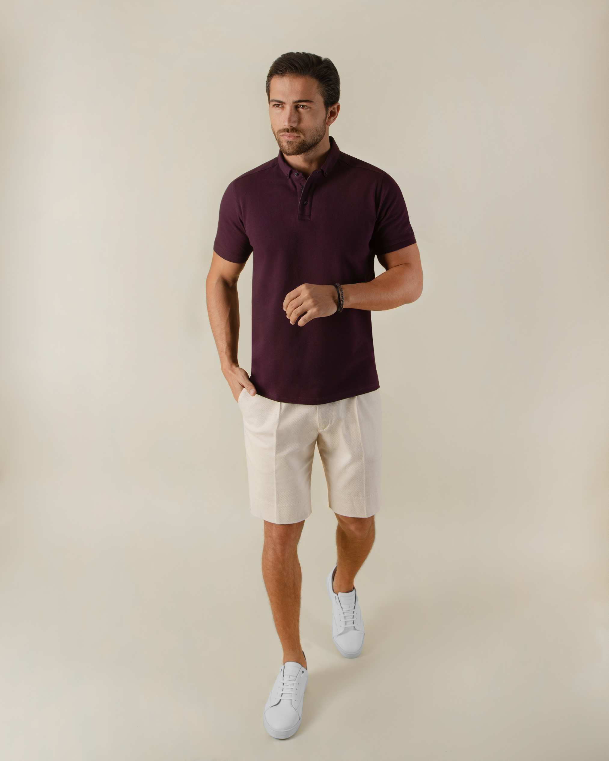 پولوشرت یقه دکمه دار 2212312 کروم