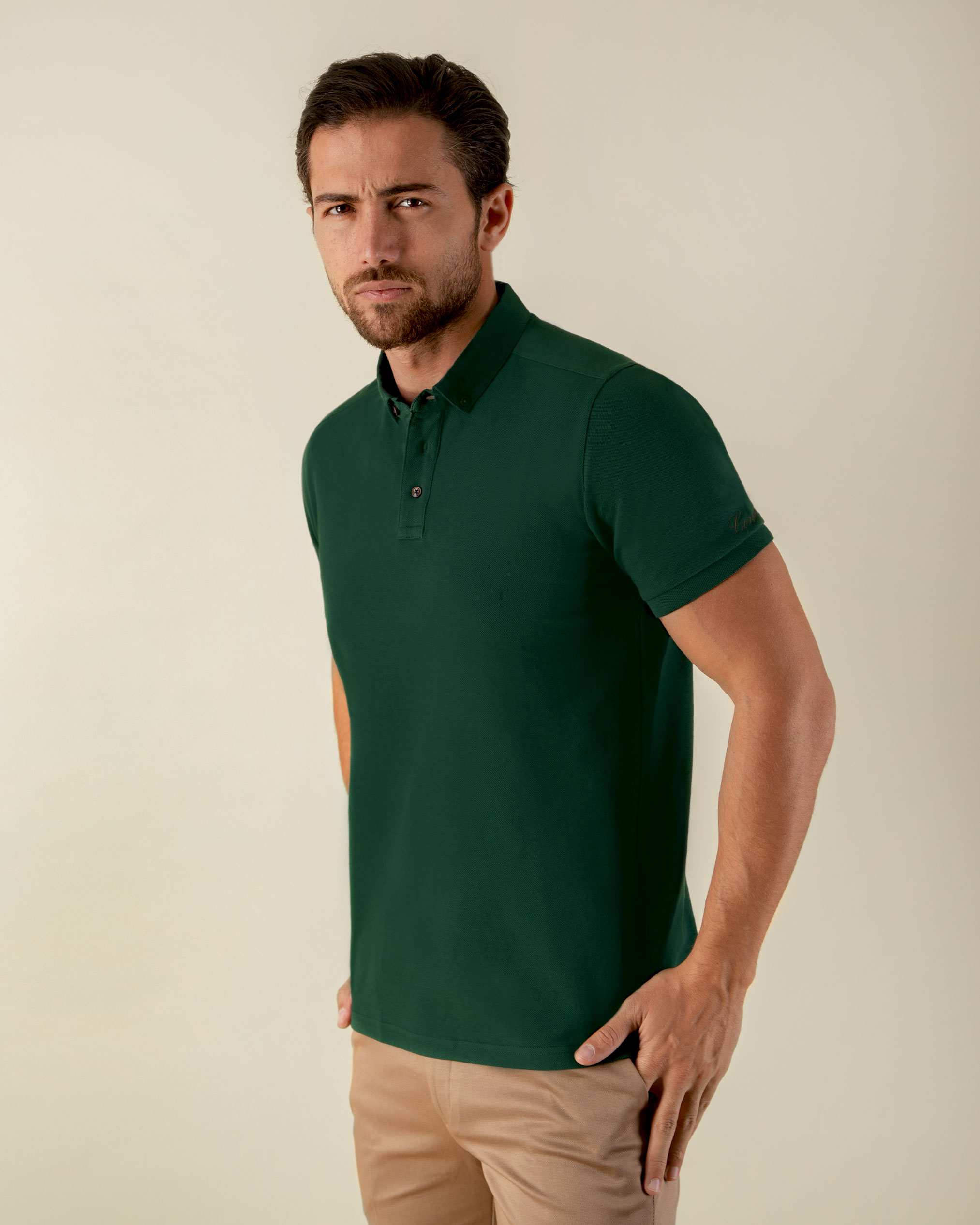 پولوشرت یقه دکمه دار 2212312 کروم