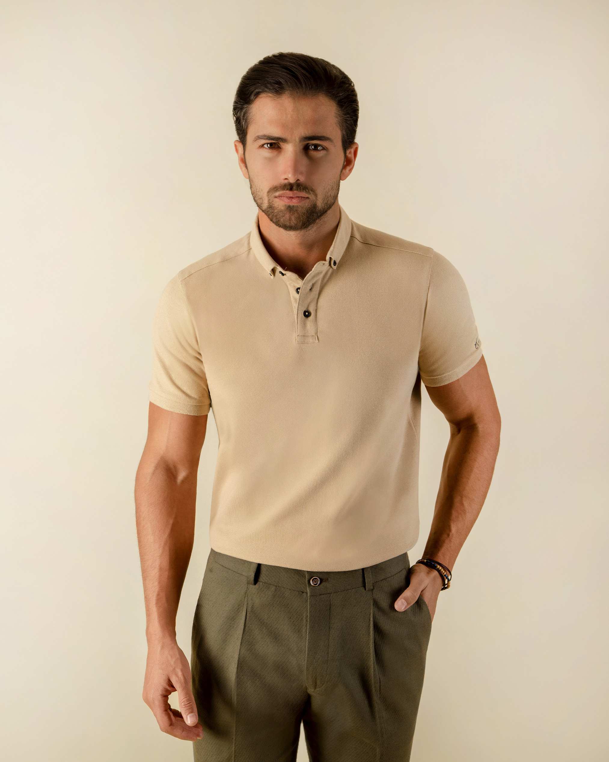 پولوشرت یقه دکمه دار 2212312 کروم