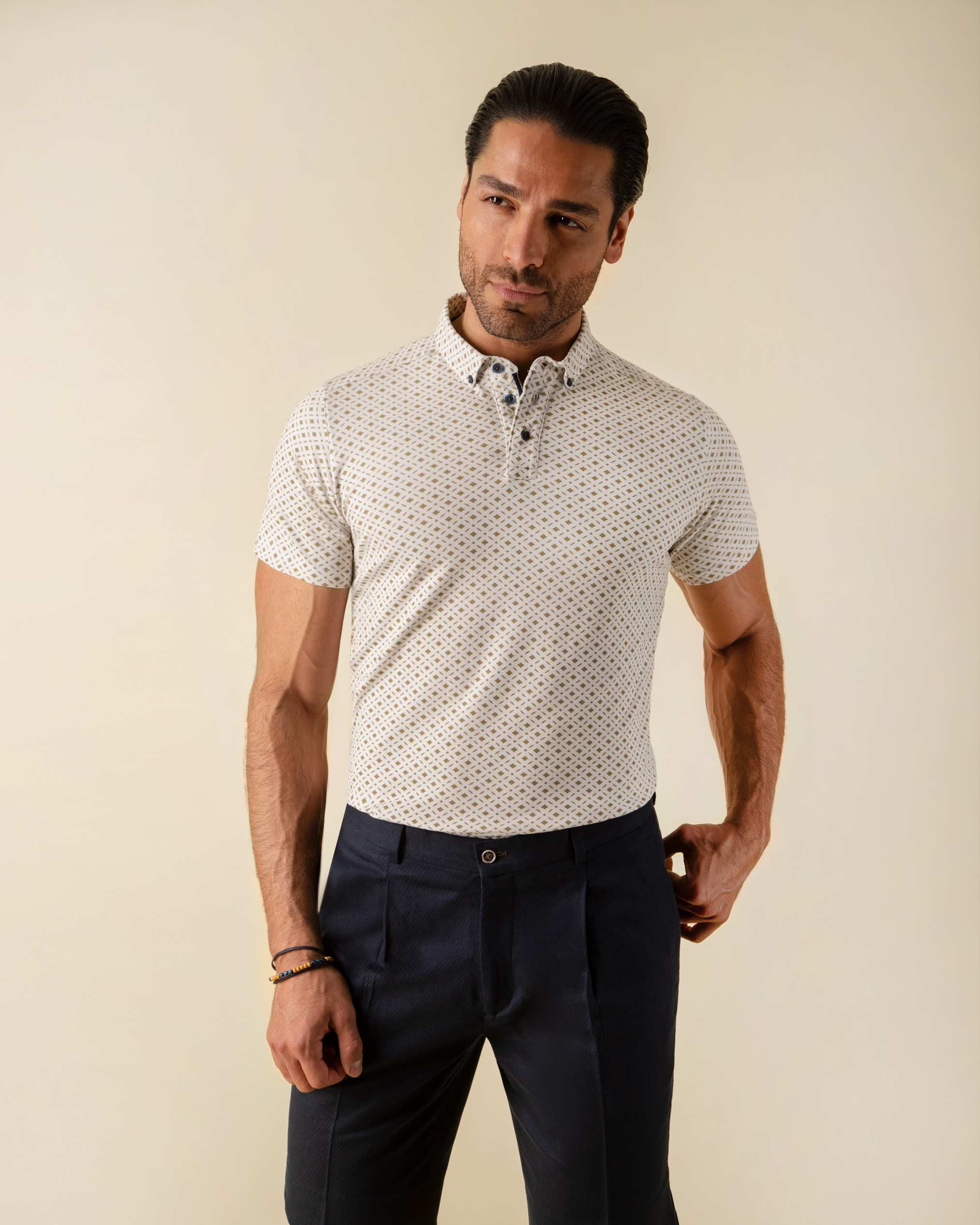 پولوشرت طرح دار مردانه 2212313 کروم