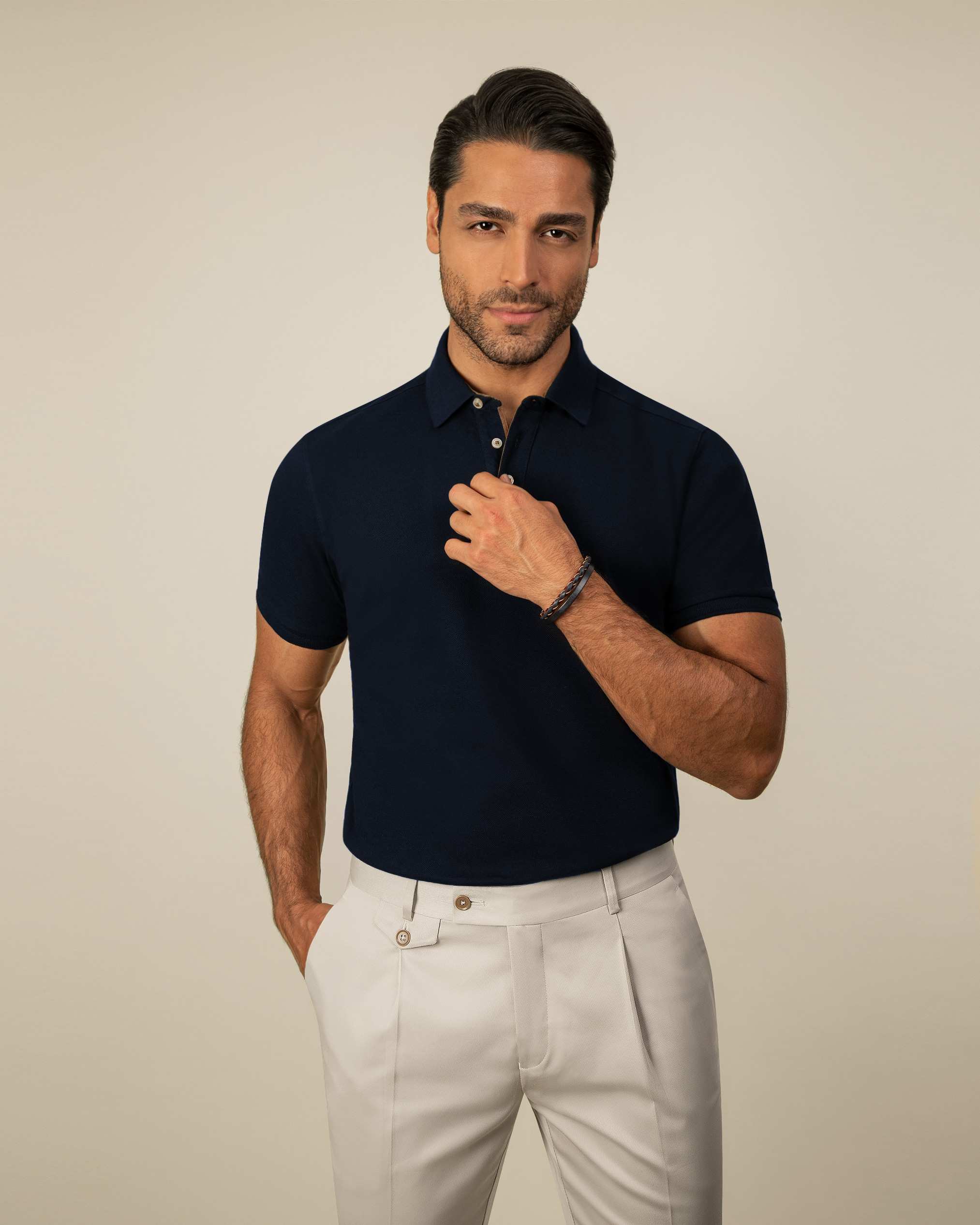 پولوشرت یقه کشبافت 2212315 کروم