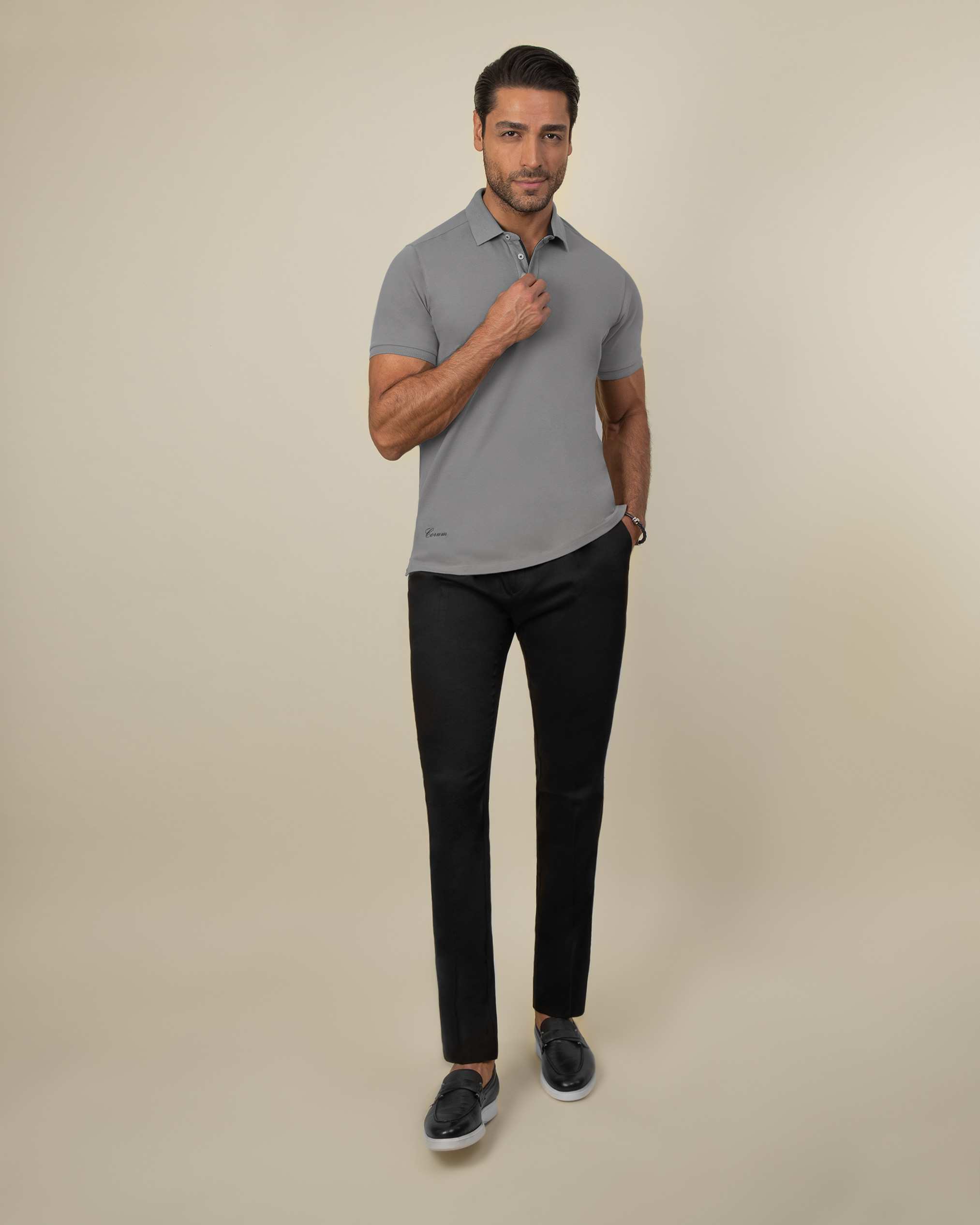 پولوشرت یقه کشبافت 2212315 کروم