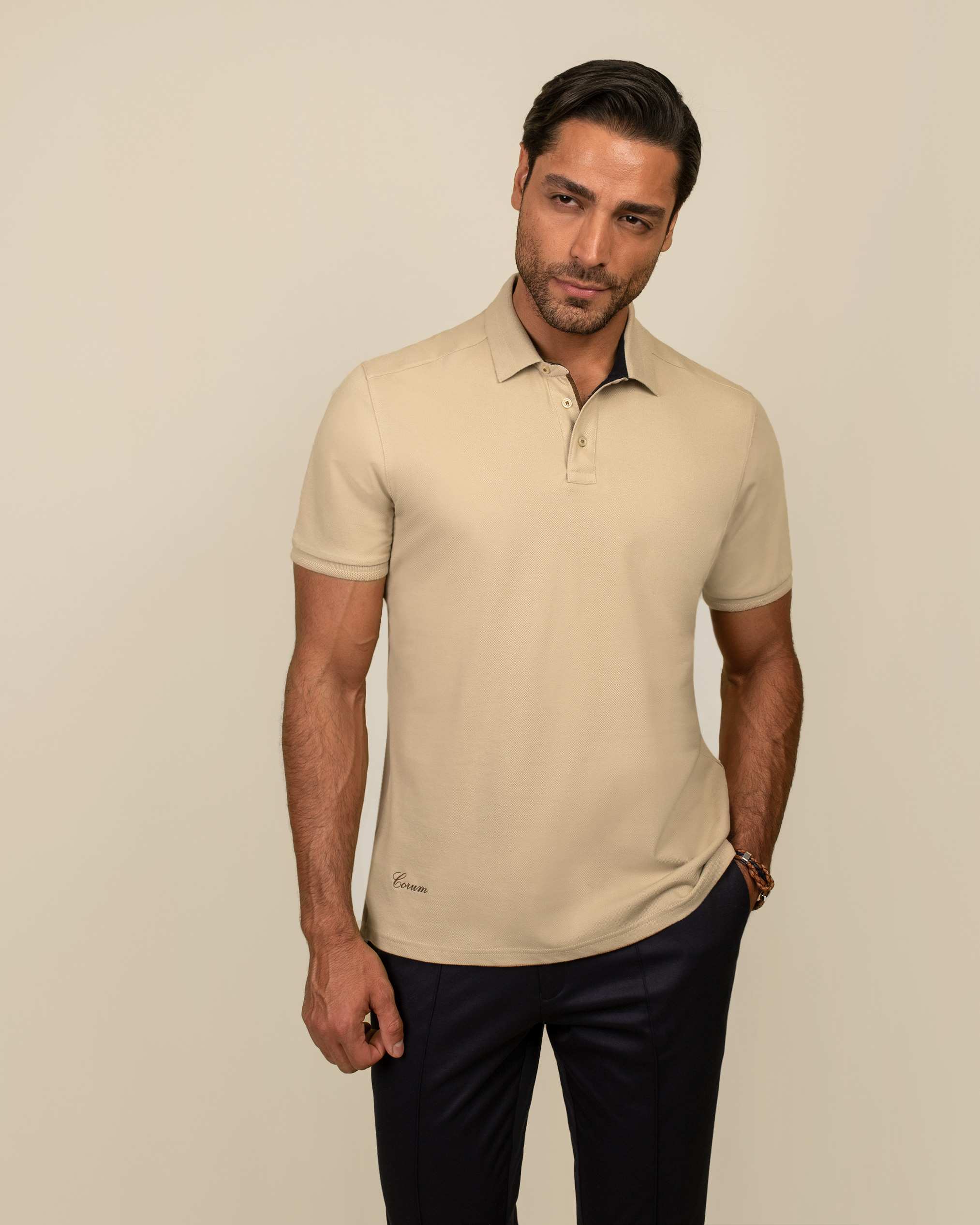 پولوشرت یقه کشبافت 2212315 کروم