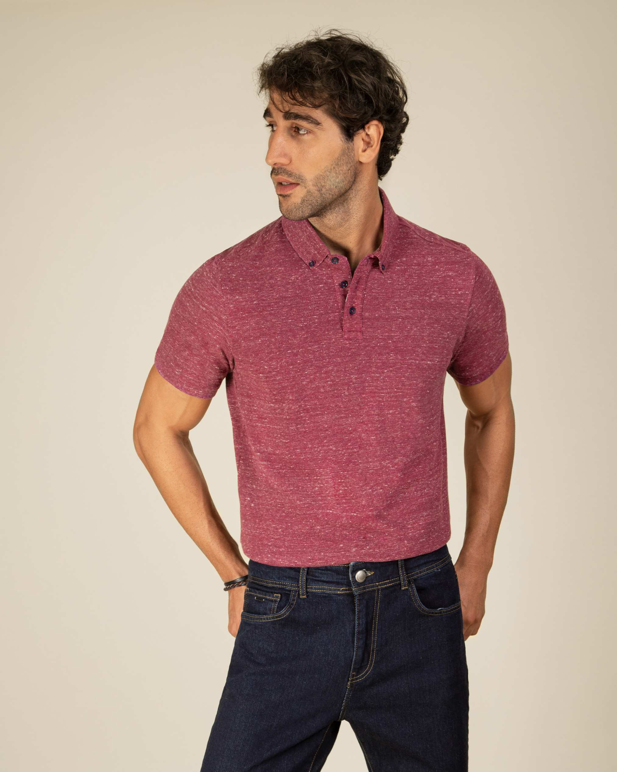 پولوشرت یقه دکمه دار 2212317 کروم