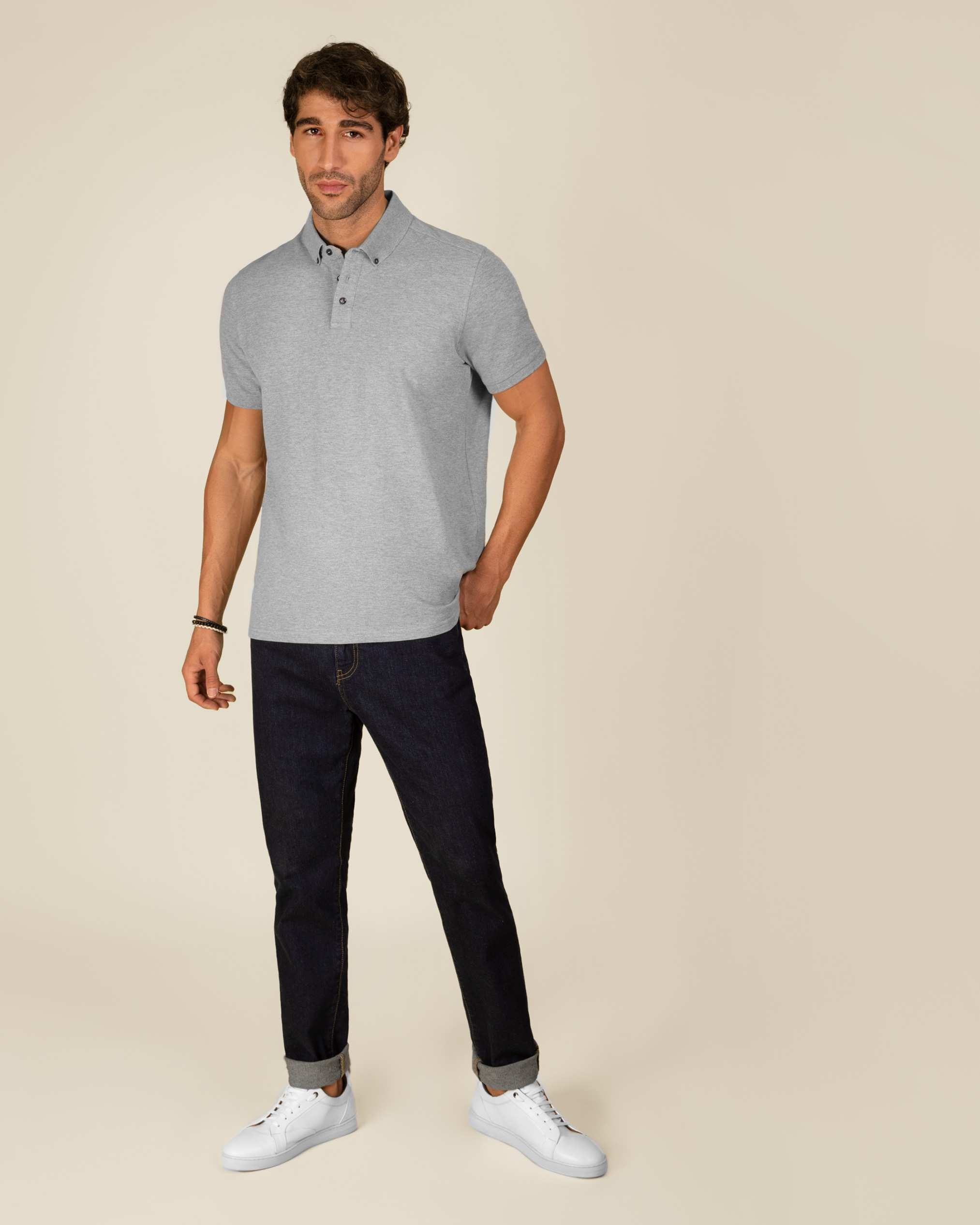 پولوشرت یقه دکمه دار 2212317 کروم