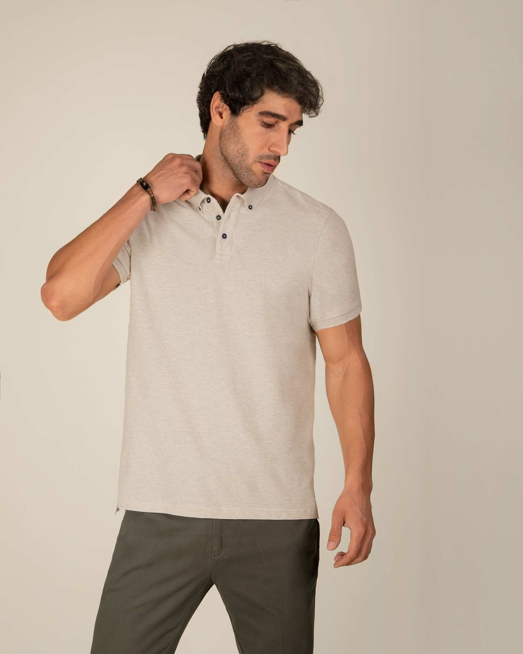 پولوشرت یقه دکمه دار 2212317 کروم