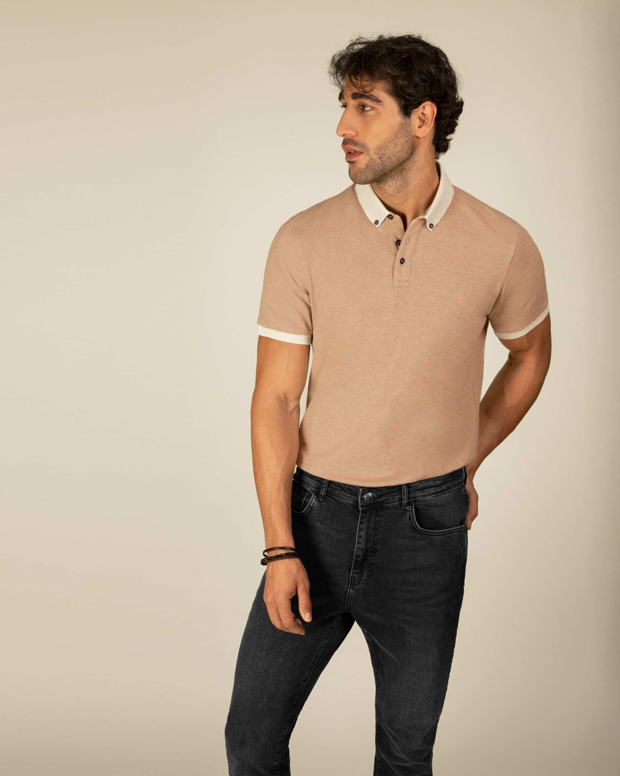 پولوشرت یقه دکمه دار 2212317 کروم