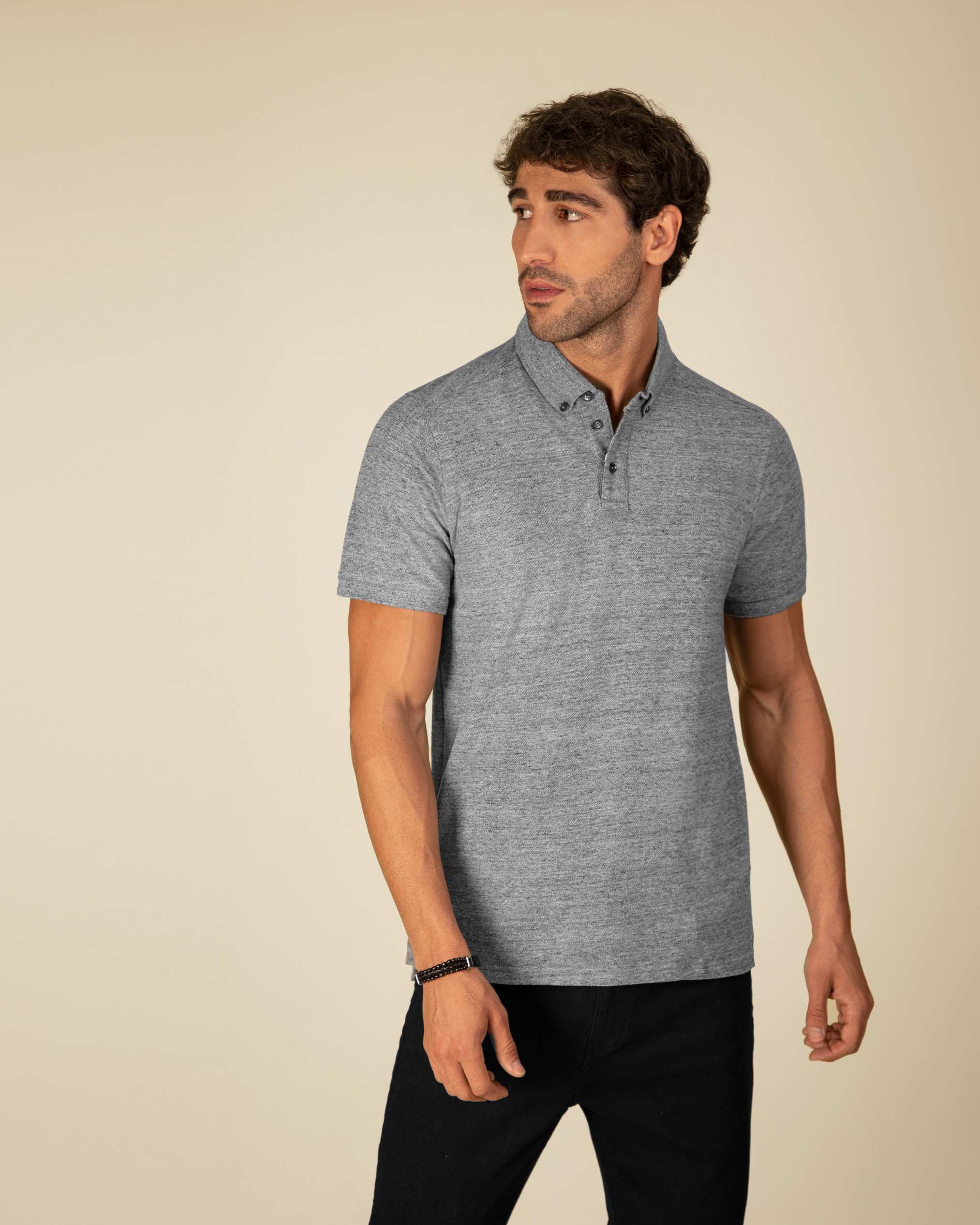 پولوشرت یقه دکمه دار 2212317 کروم