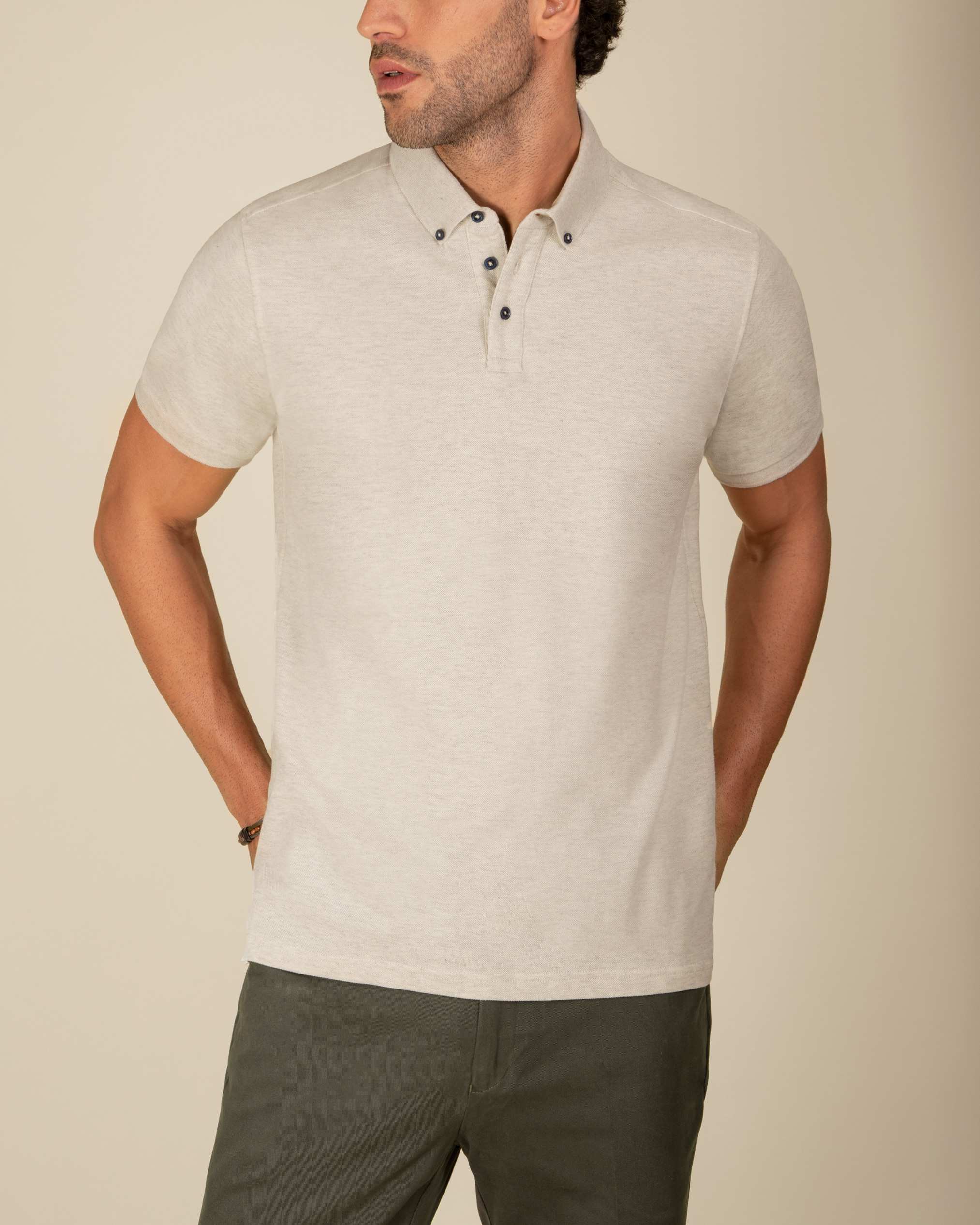 پولوشرت یقه دکمه دار 2212317 کروم