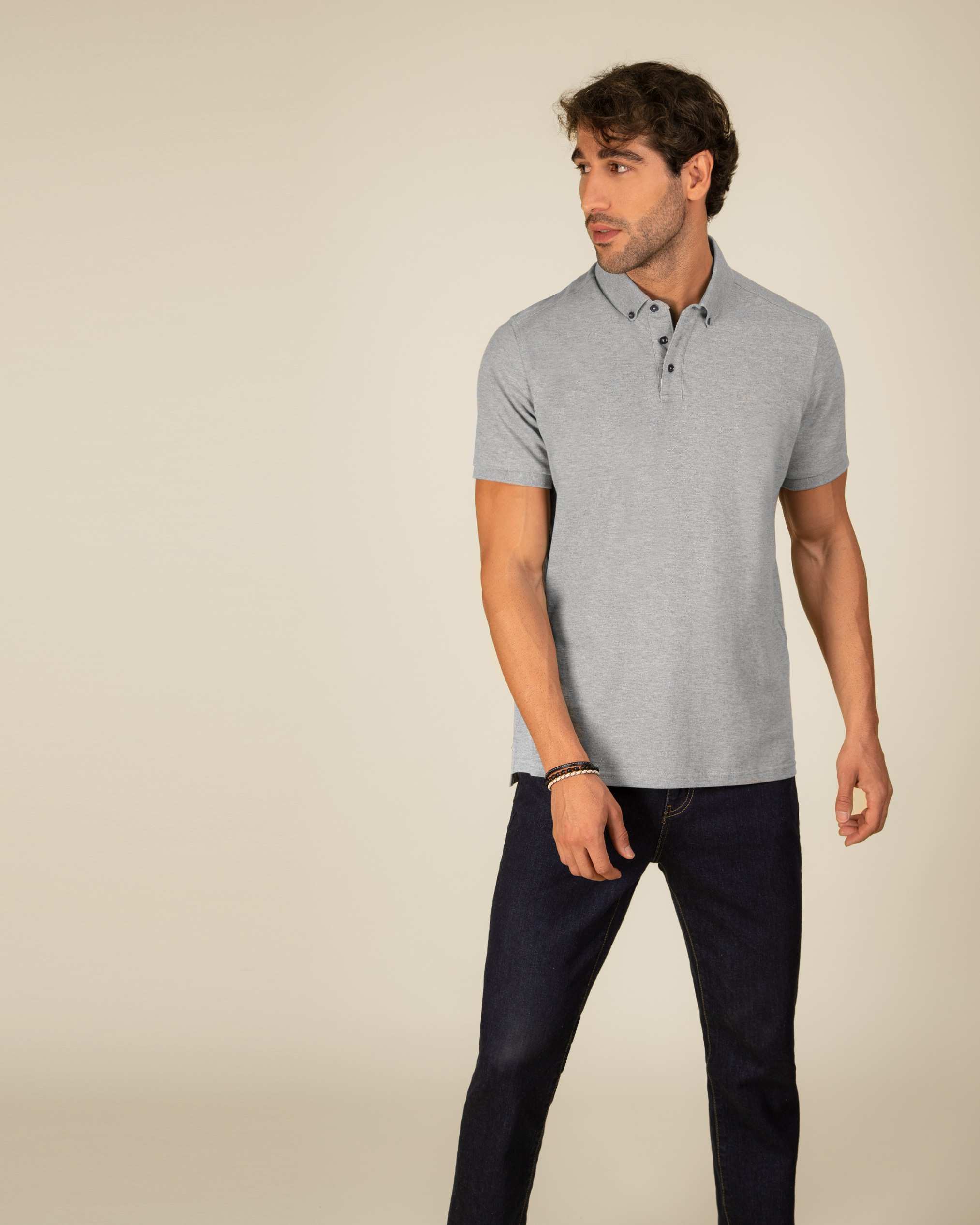 پولوشرت یقه دکمه دار 2212317 کروم