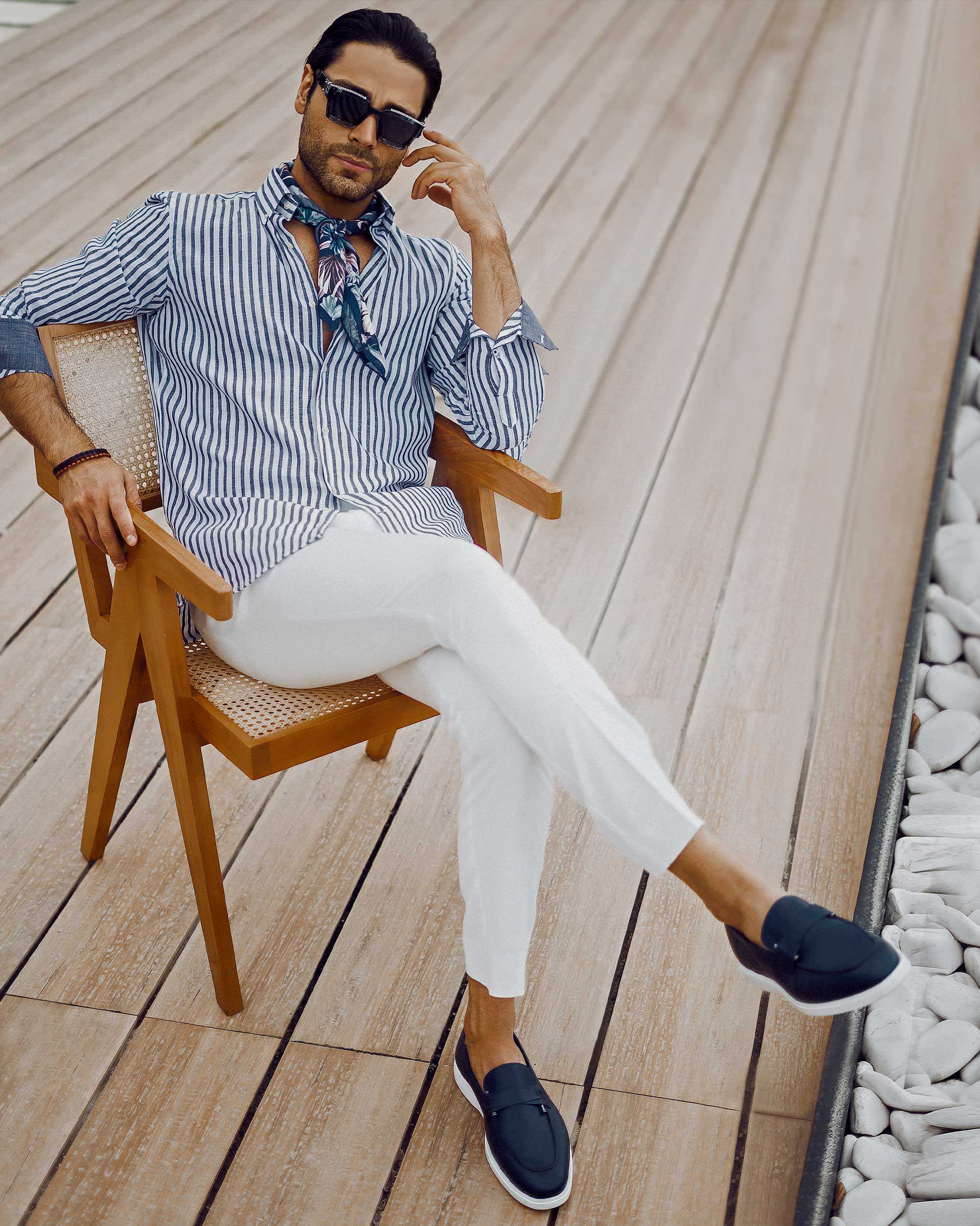 شلوار کتان مردانه 2212501 کروم