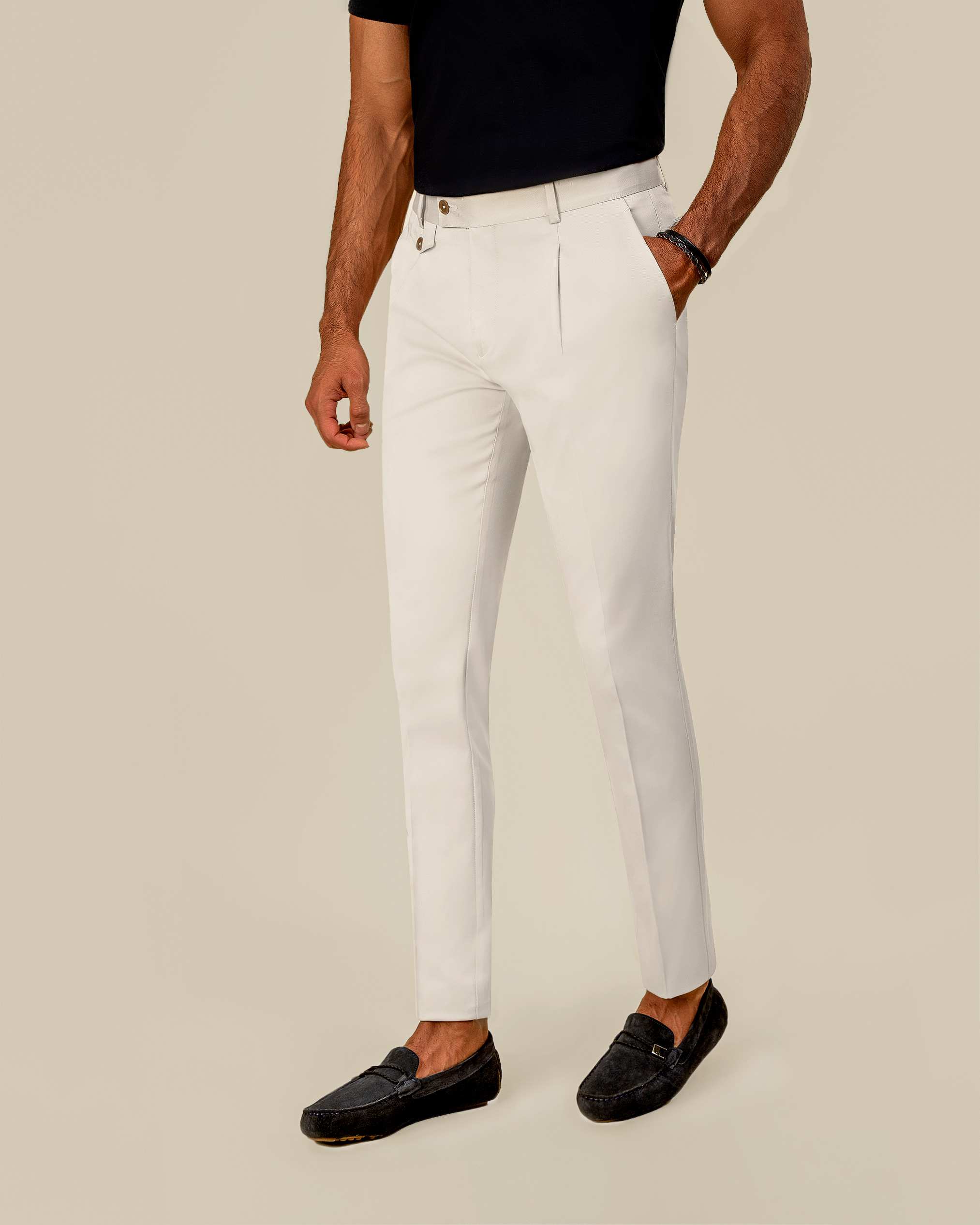 شلوار مردانه کتان 2212502 کروم