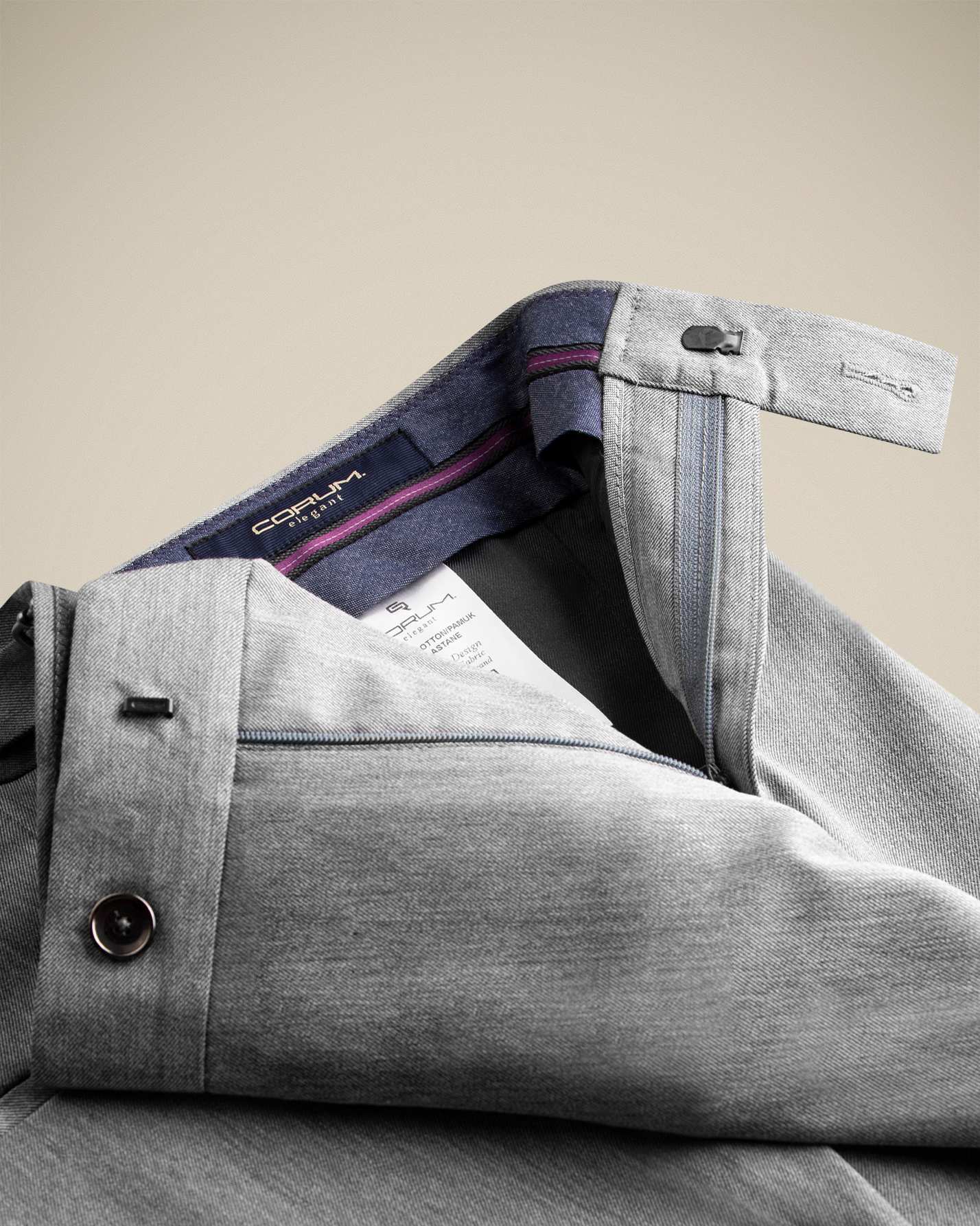 شلوار پارچه ای سگک دار 2212702 کروم