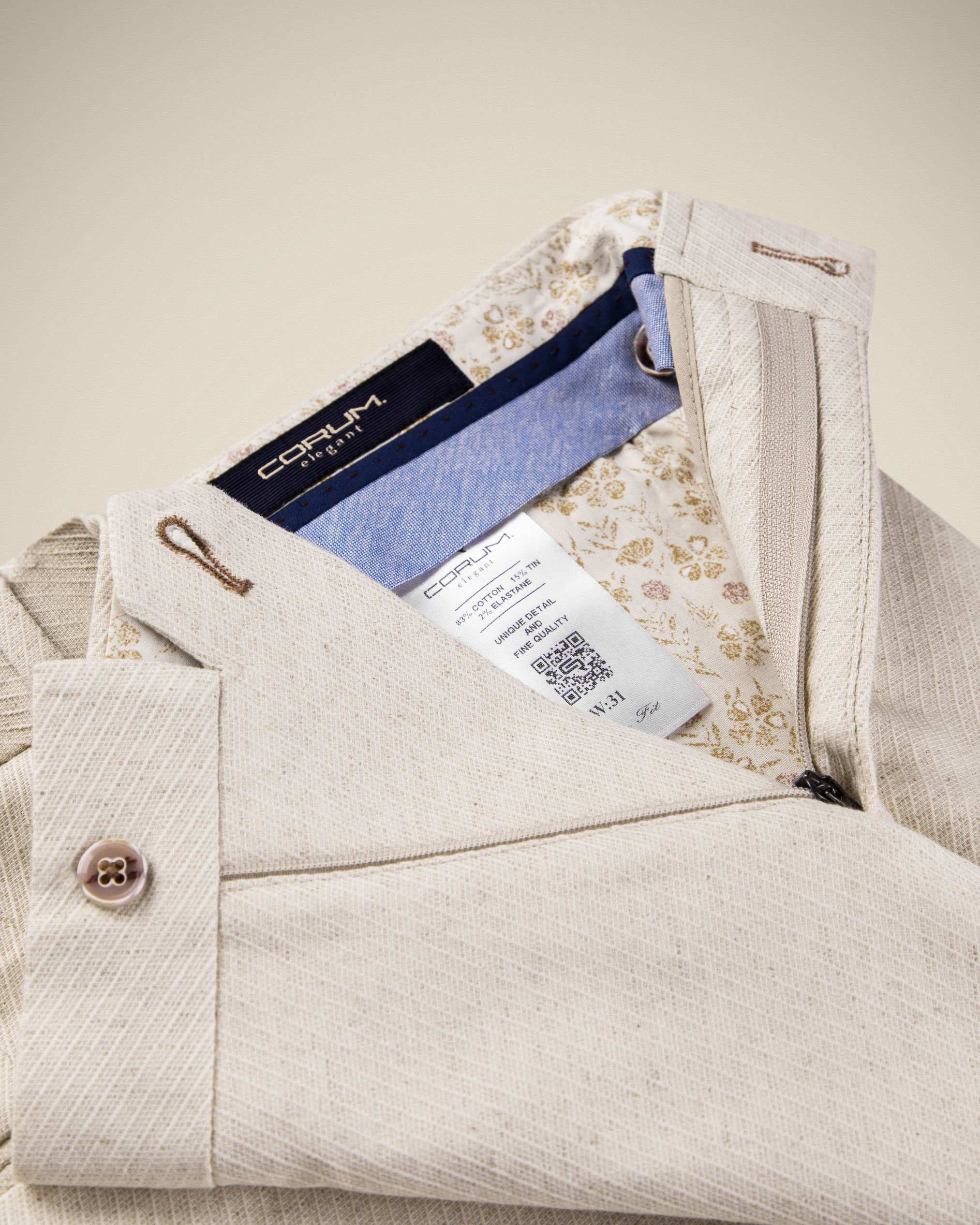 شلوارک کتان 2213002 کروم