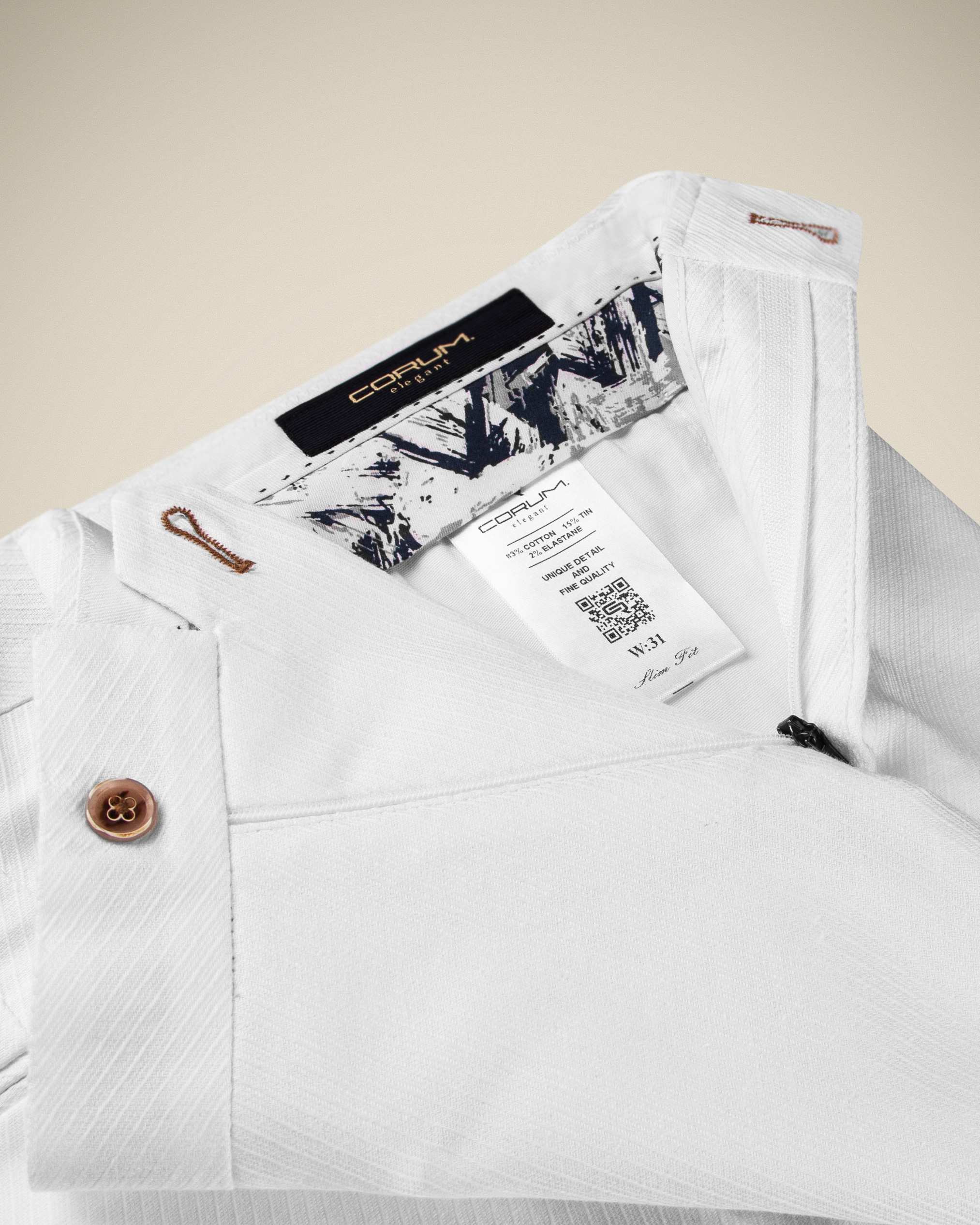 شلوارک کتان 2213002 کروم