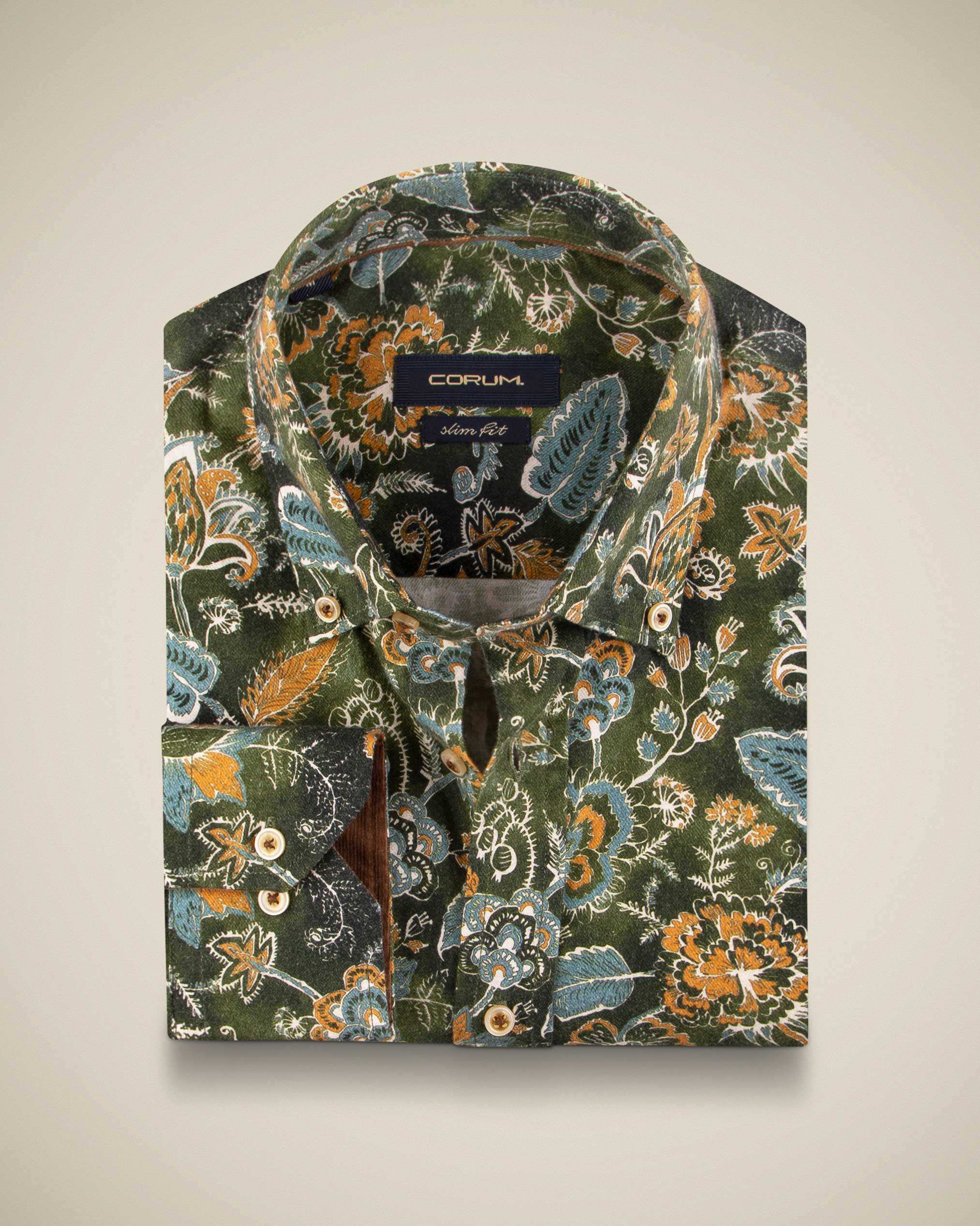 پیراهن طرح دار پشمی 2220114 کروم