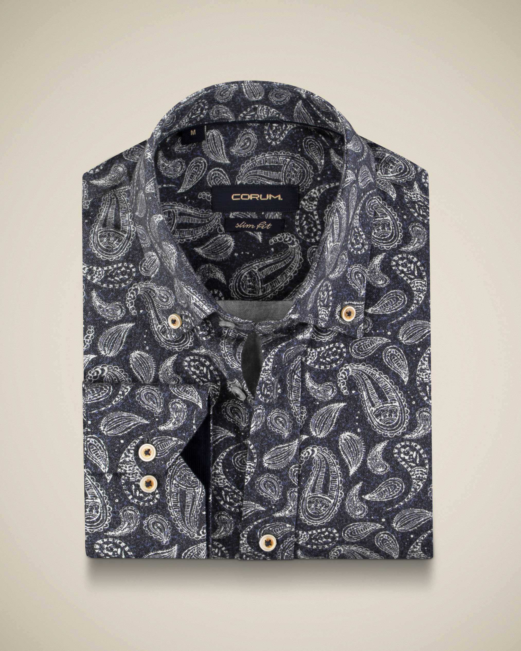 پیراهن طرح دار پشمی 2220114 کروم