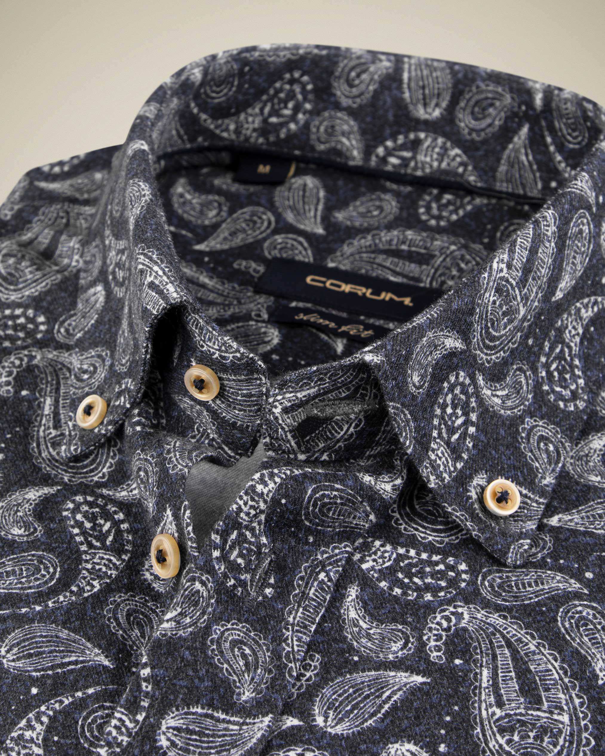 پیراهن طرح دار پشمی 2220114 کروم