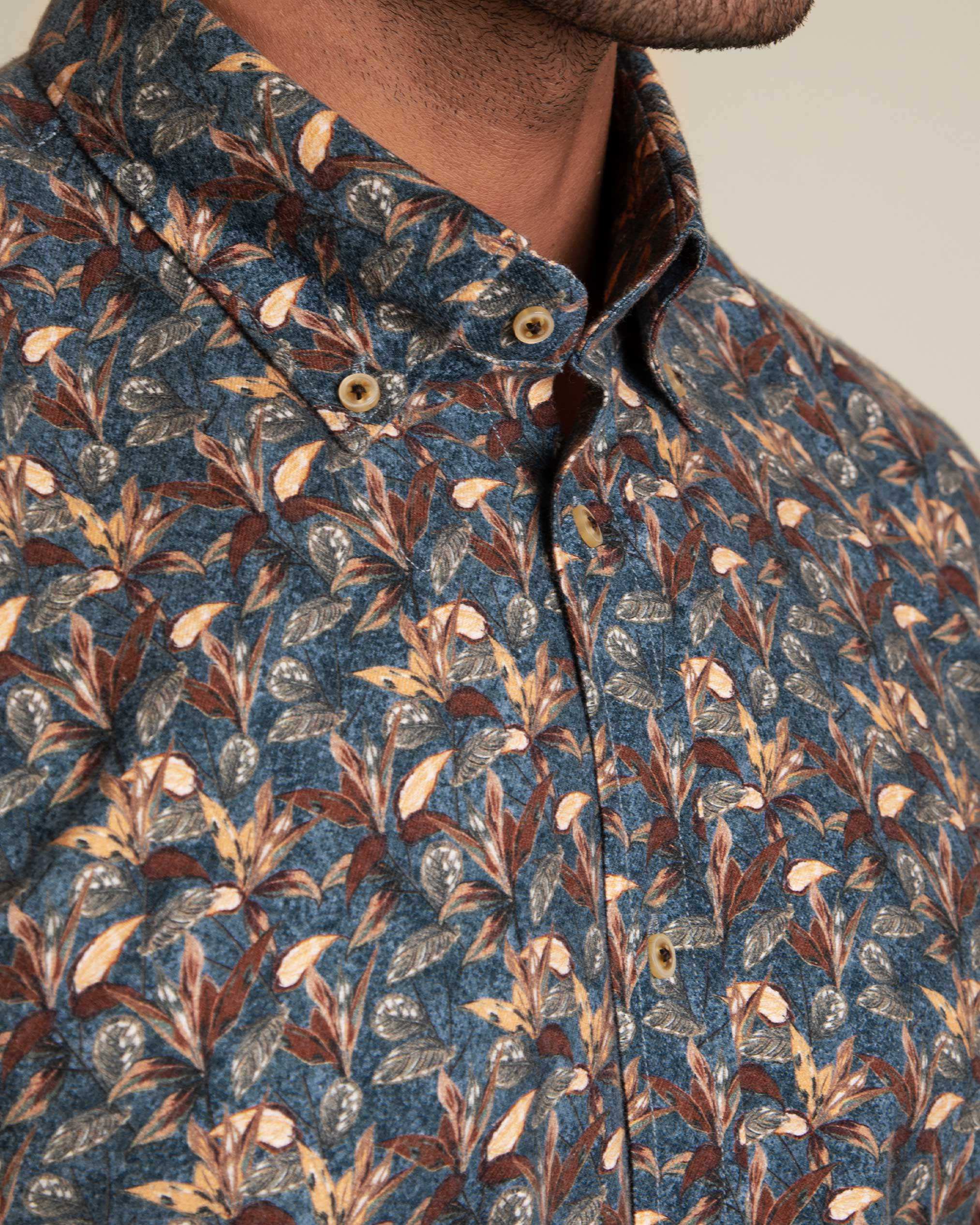 پیراهن طرح دار پشمی 2220114 کروم