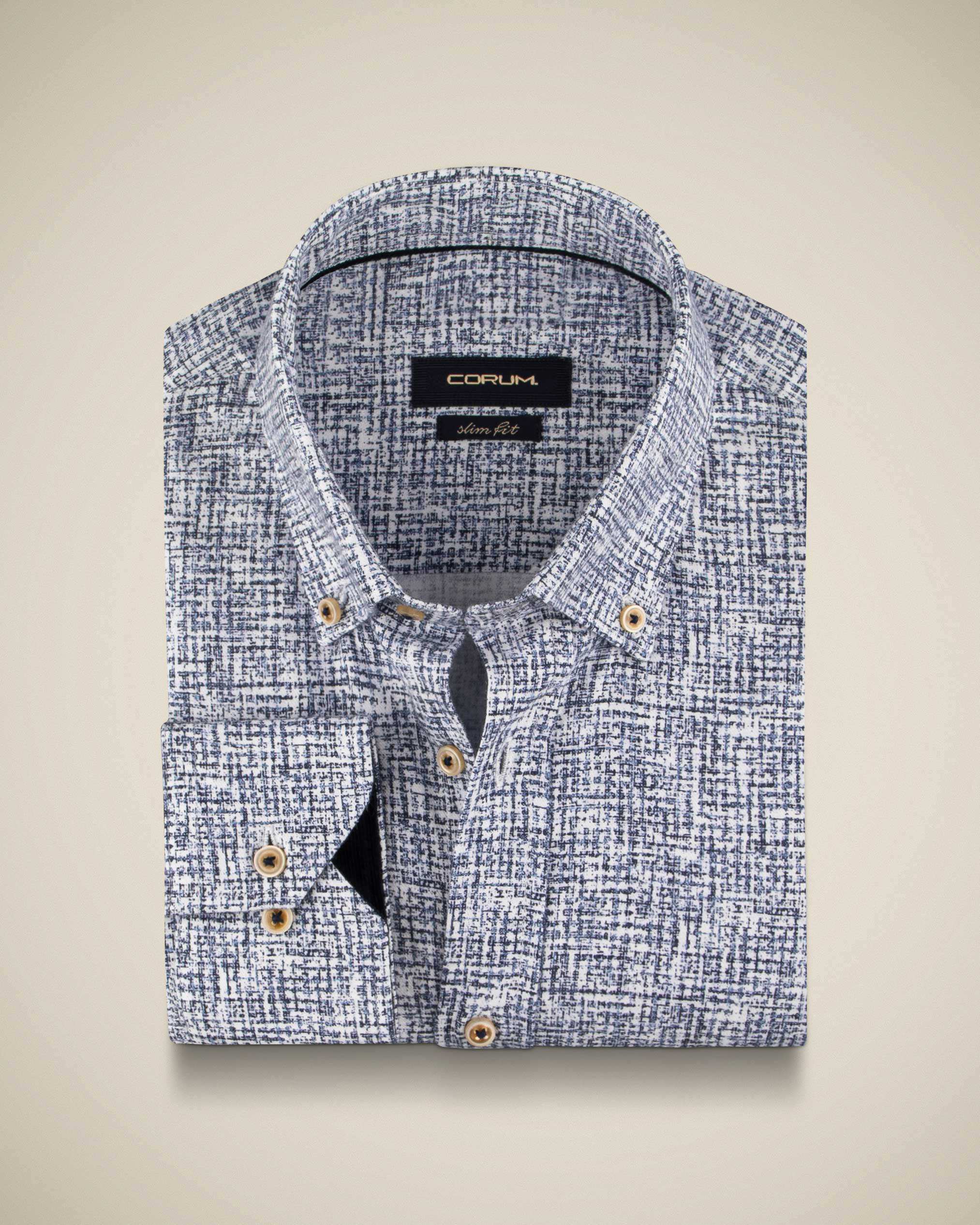 پیراهن طرح دار پشمی 2220114 کروم