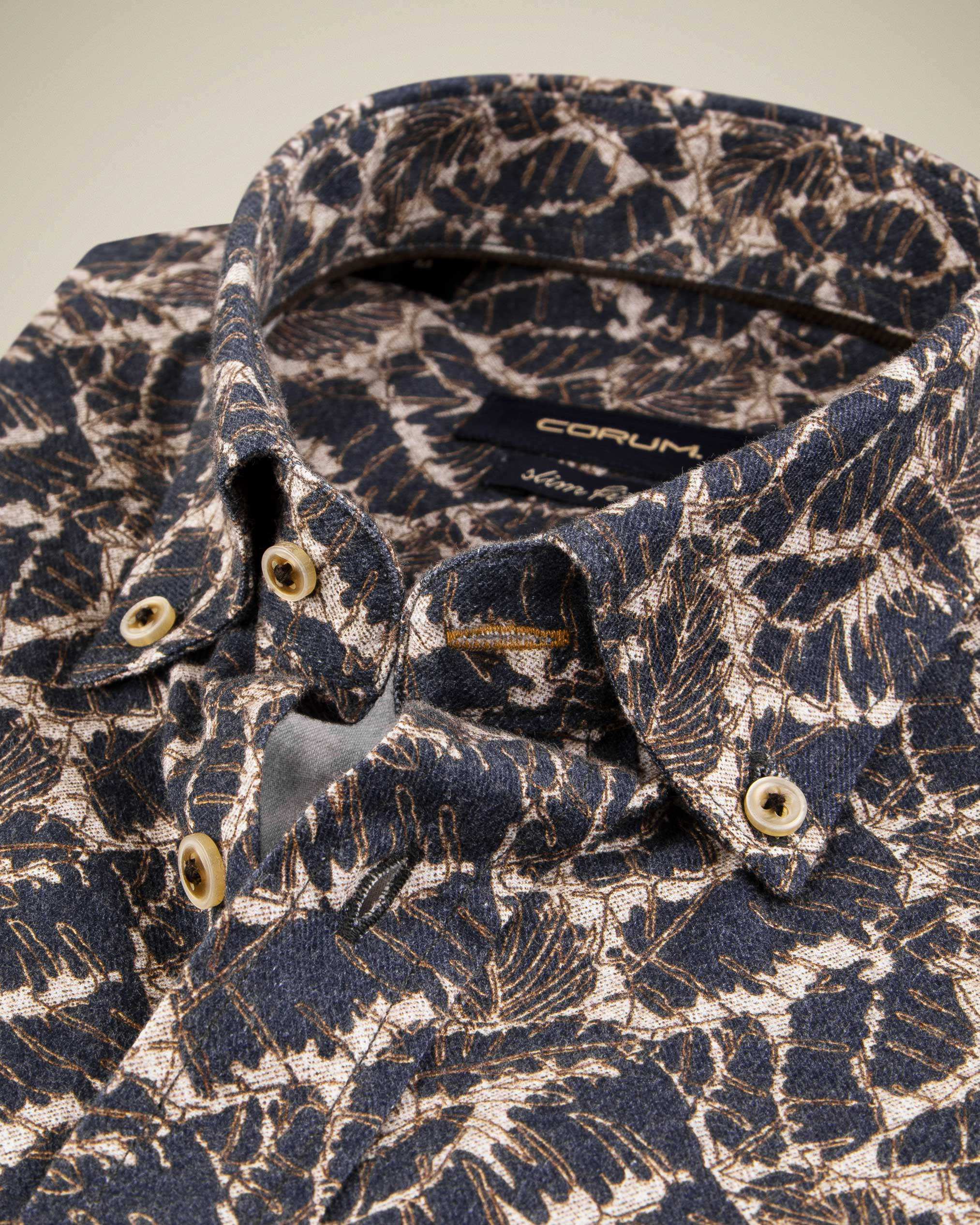 پیراهن طرح دار پشمی 2220115 کروم