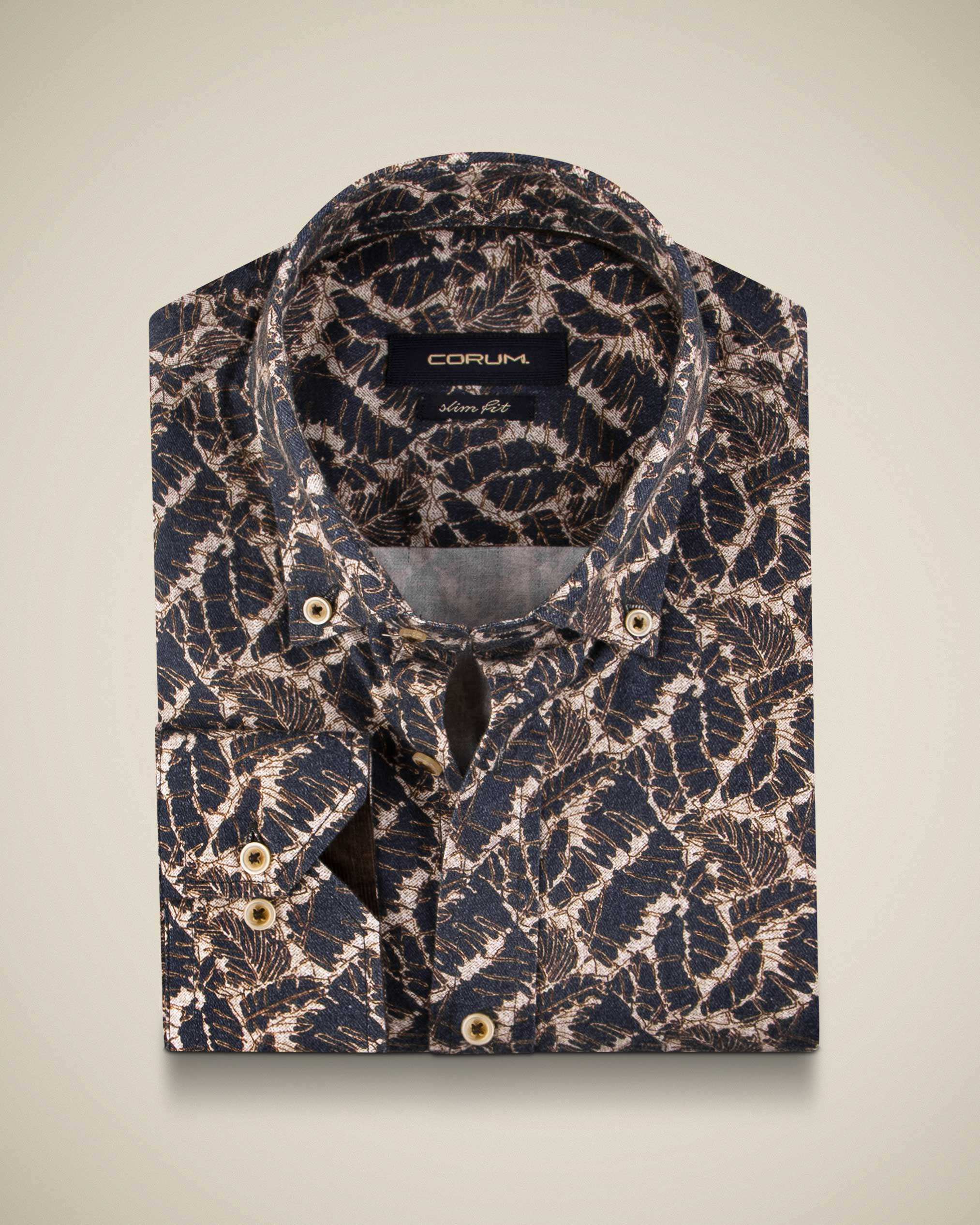 پیراهن طرح دار پشمی 2220115 کروم