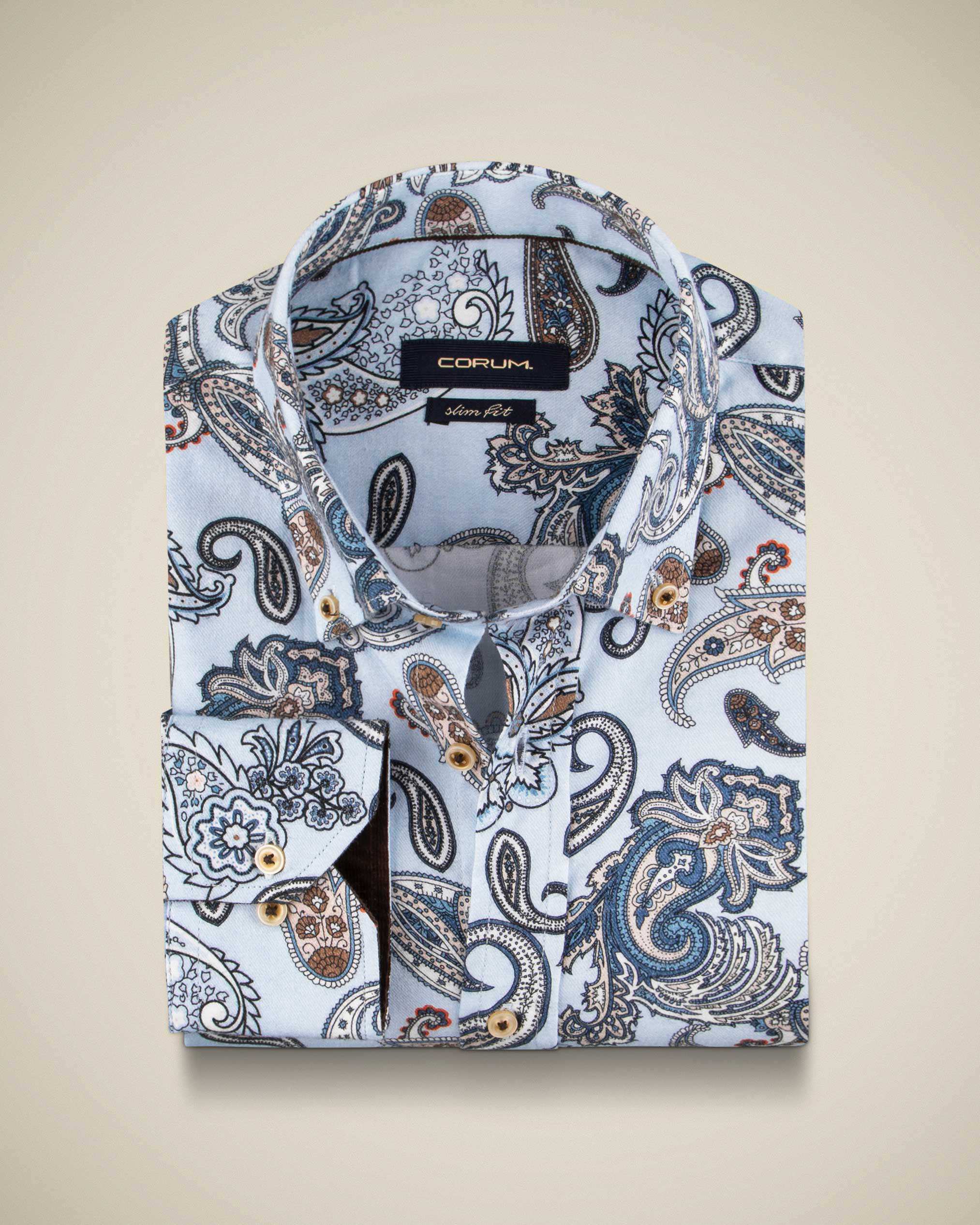 پیراهن طرح دار پشمی 2220115 کروم