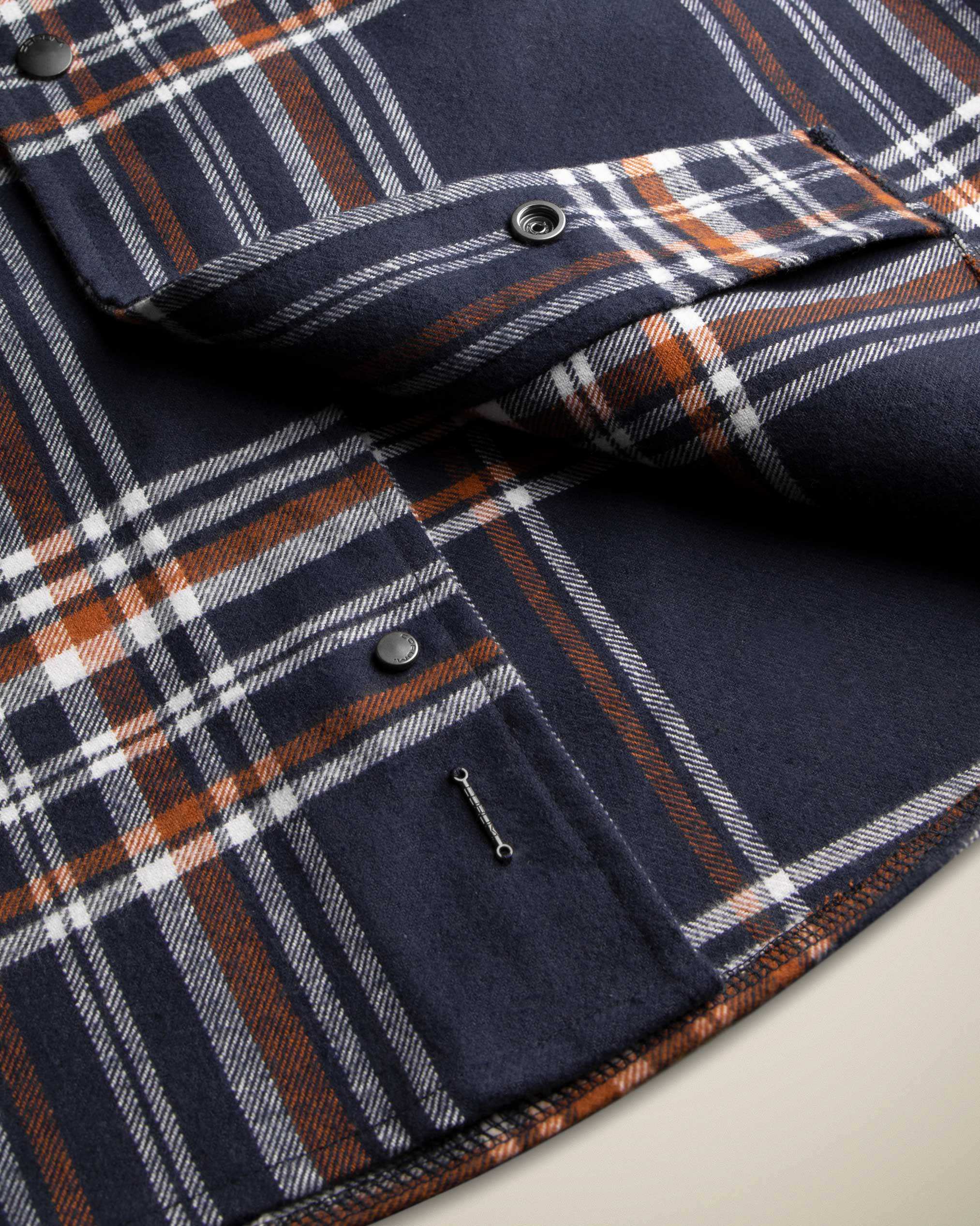 پیراهن چهارخانه Wool کروم
